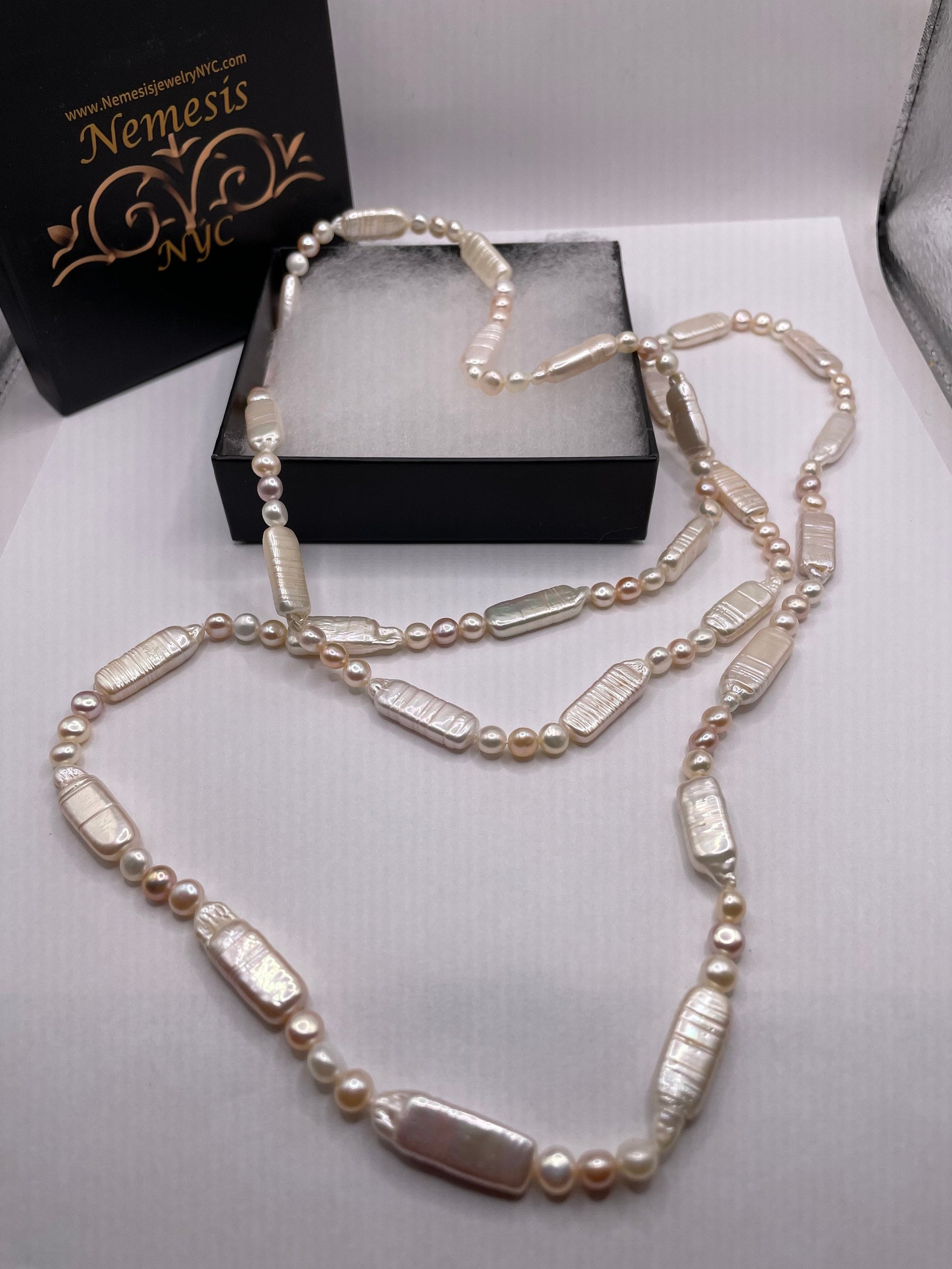 Vintage Cream Pearl 42 inch Necklace