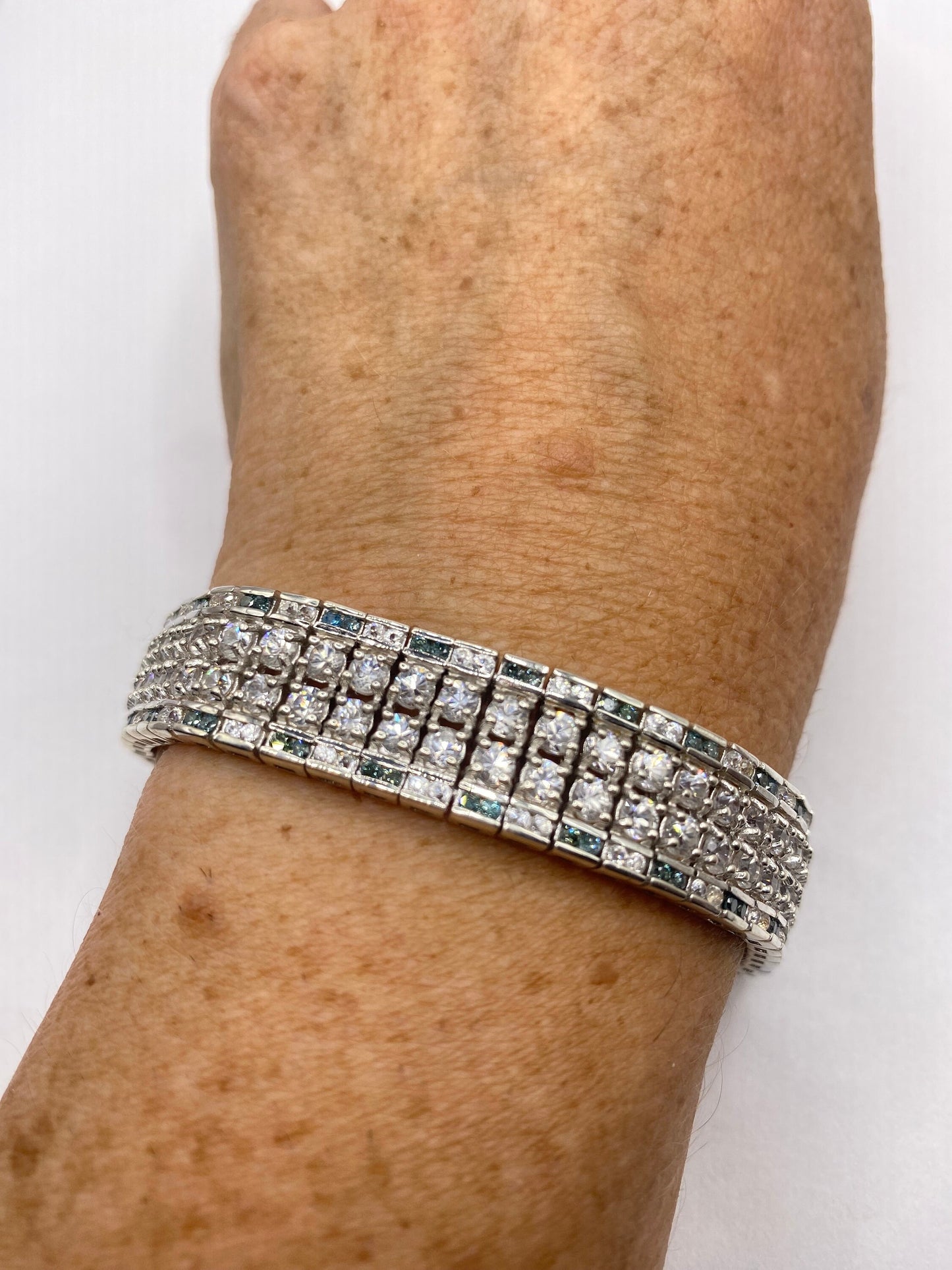 White Sapphires 925 Sterling Silver Tennis Bracelet