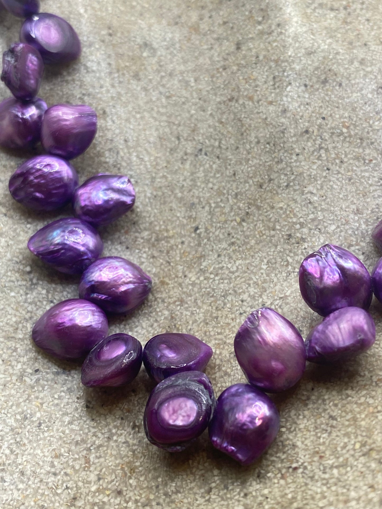 Vintage Purple Pearl 18 inch Necklace