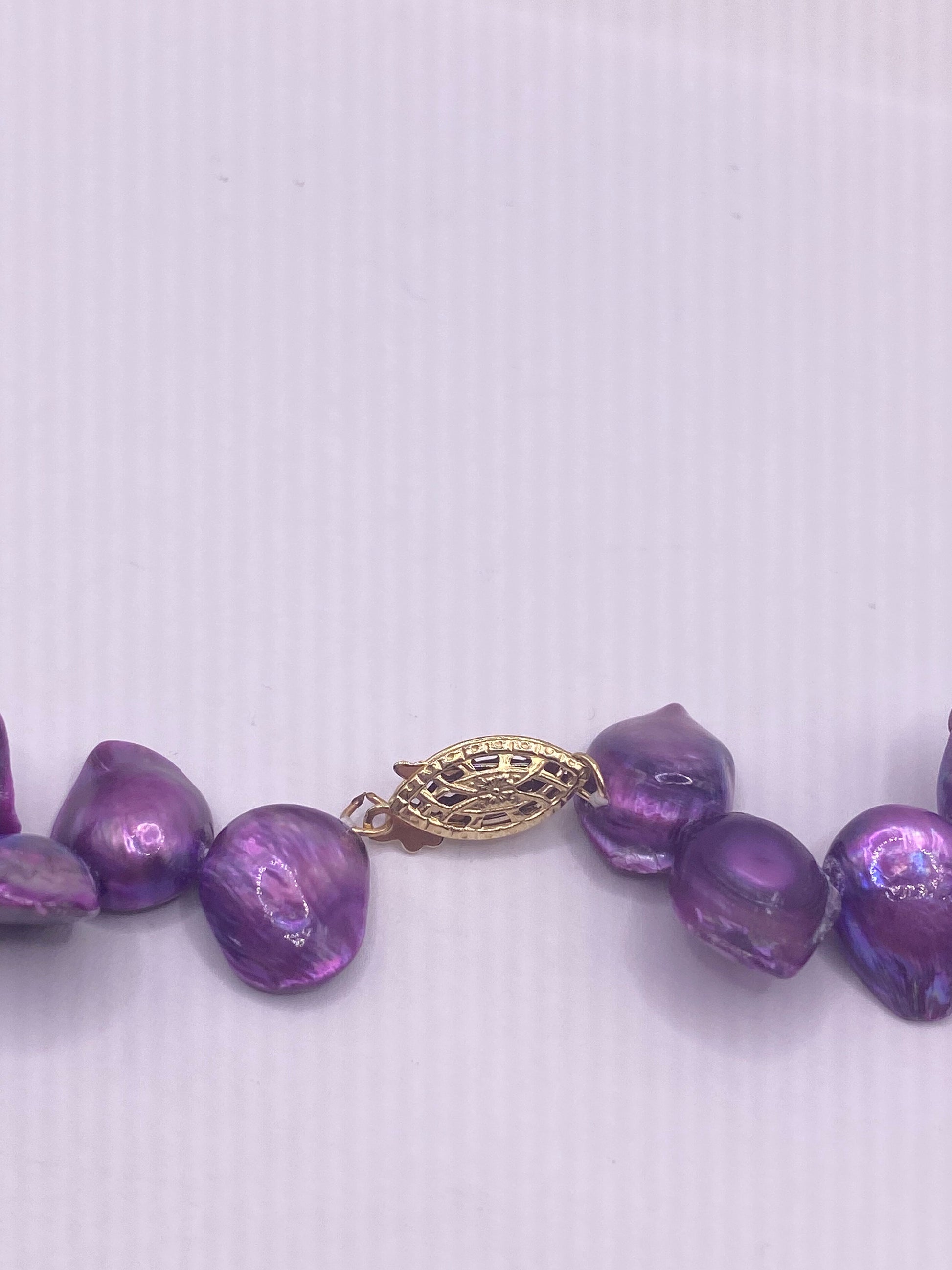 Vintage Purple Pearl 18 inch Necklace