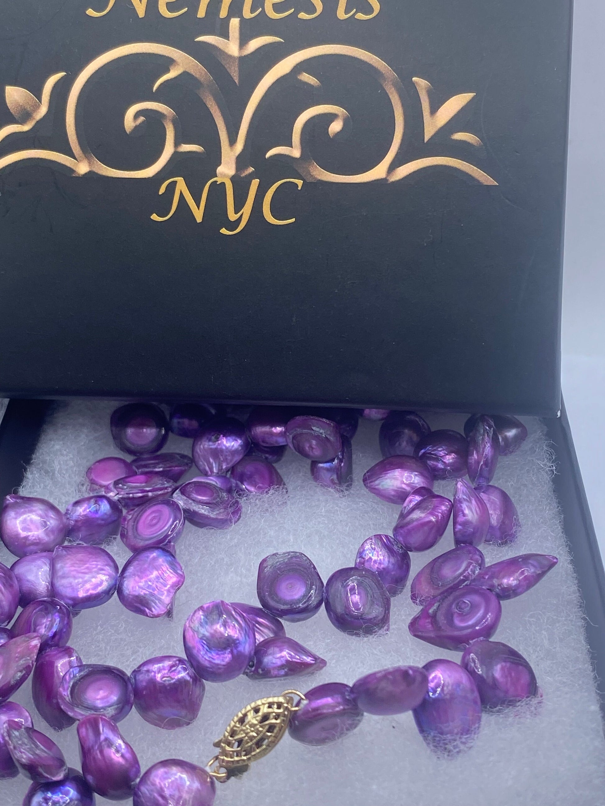 Vintage Purple Pearl 18 inch Necklace
