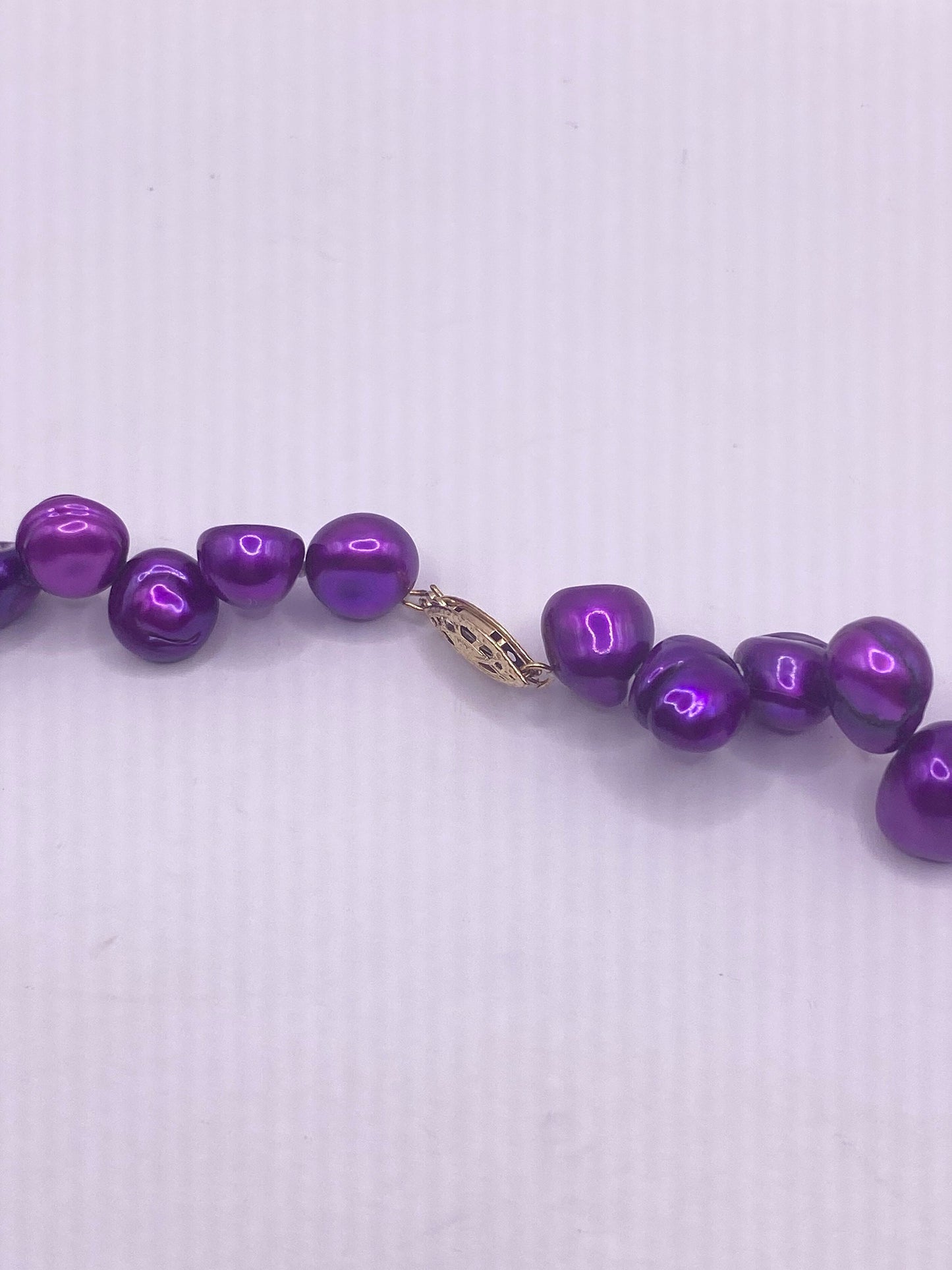 Vintage Purple Pearl 18 inch Necklace