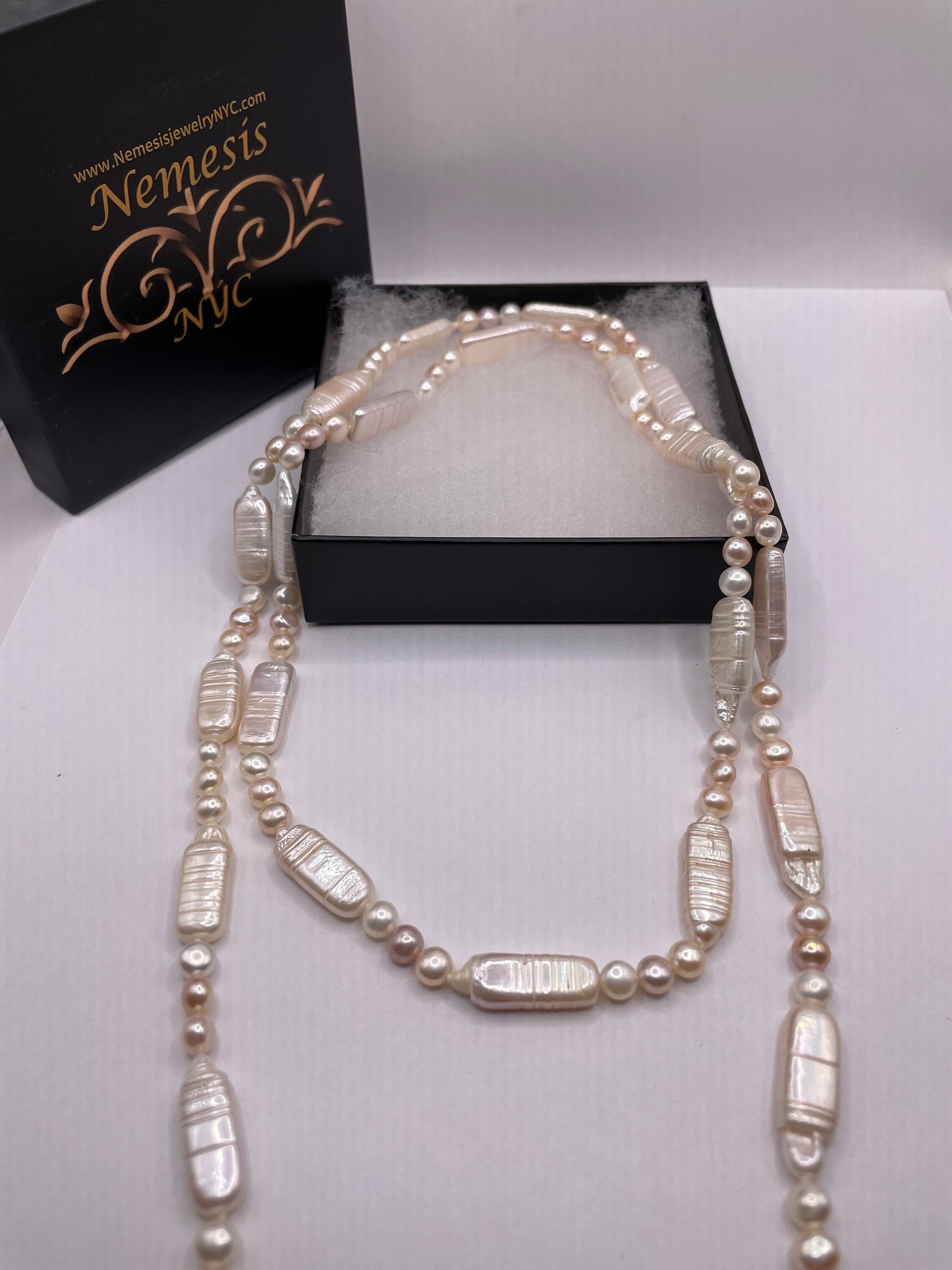 Vintage Cream Pearl 42 inch Necklace