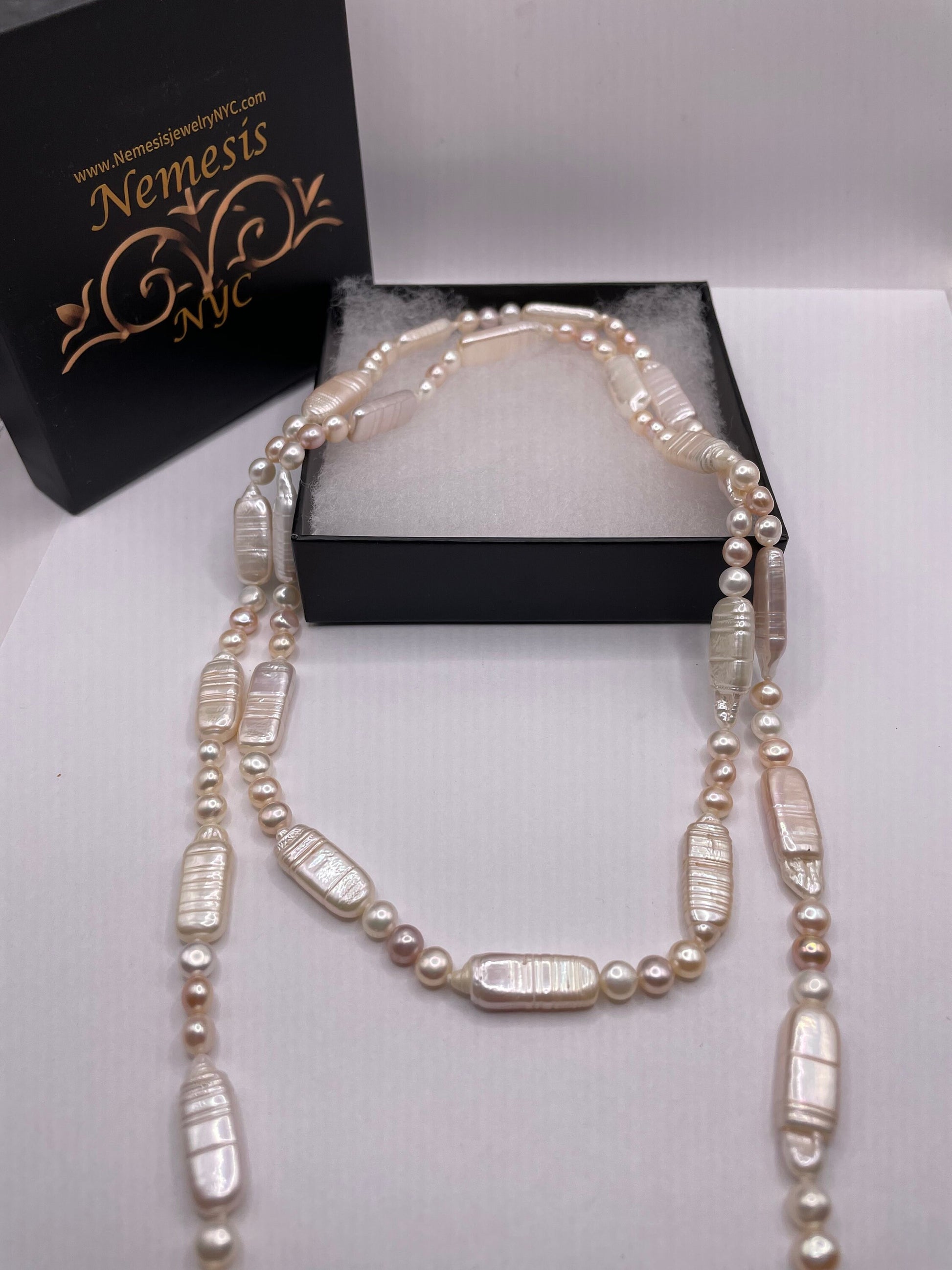 Vintage Cream Pearl 42 inch Necklace