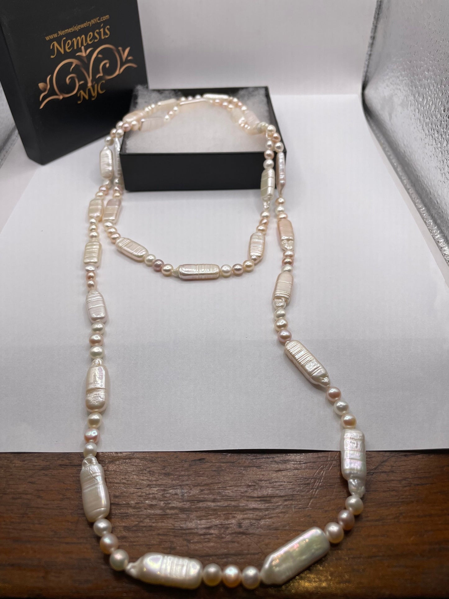 Vintage Cream Pearl 42 inch Necklace