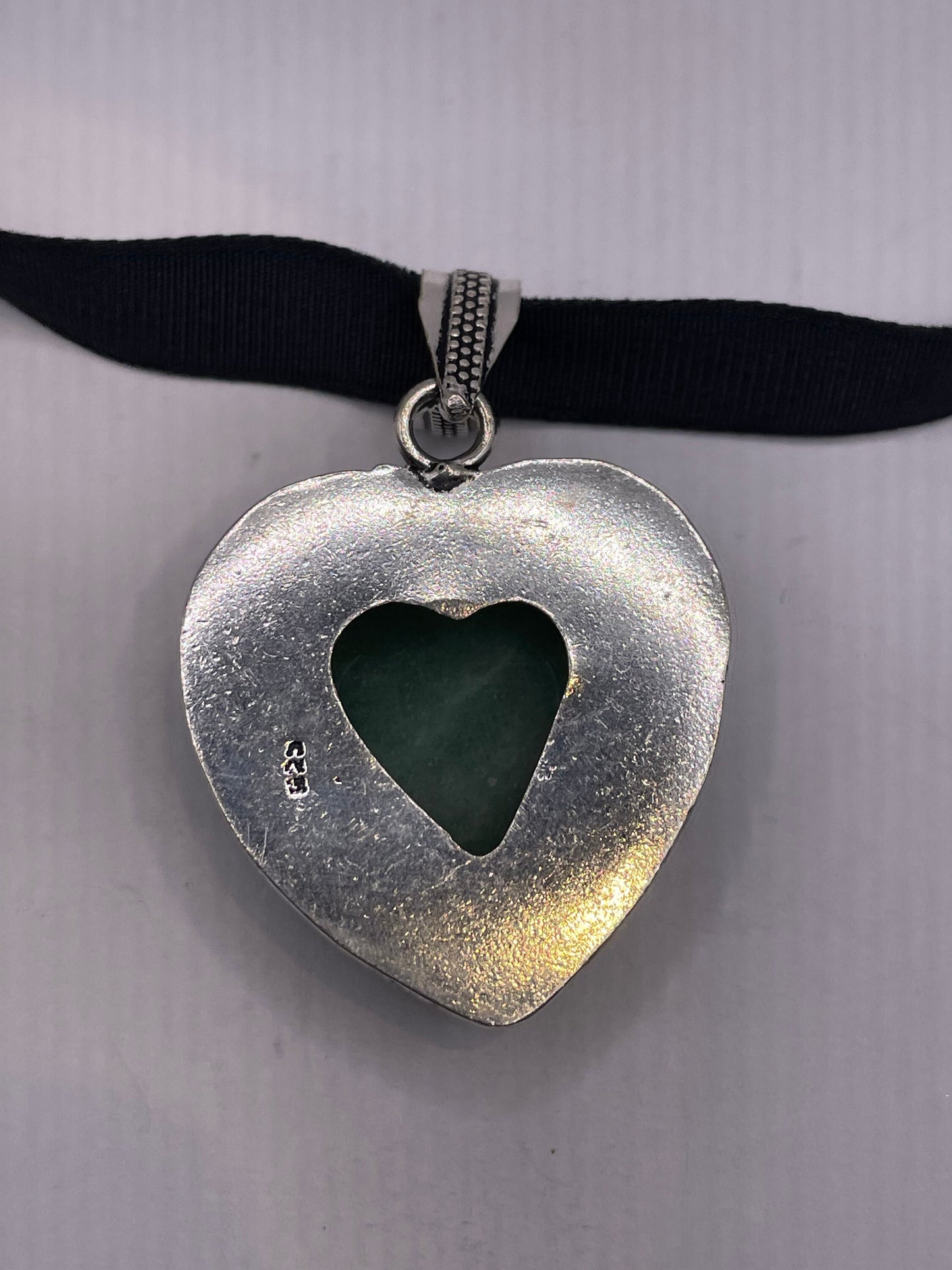 Vintage Heart Antique Green Apetite Choker Necklace