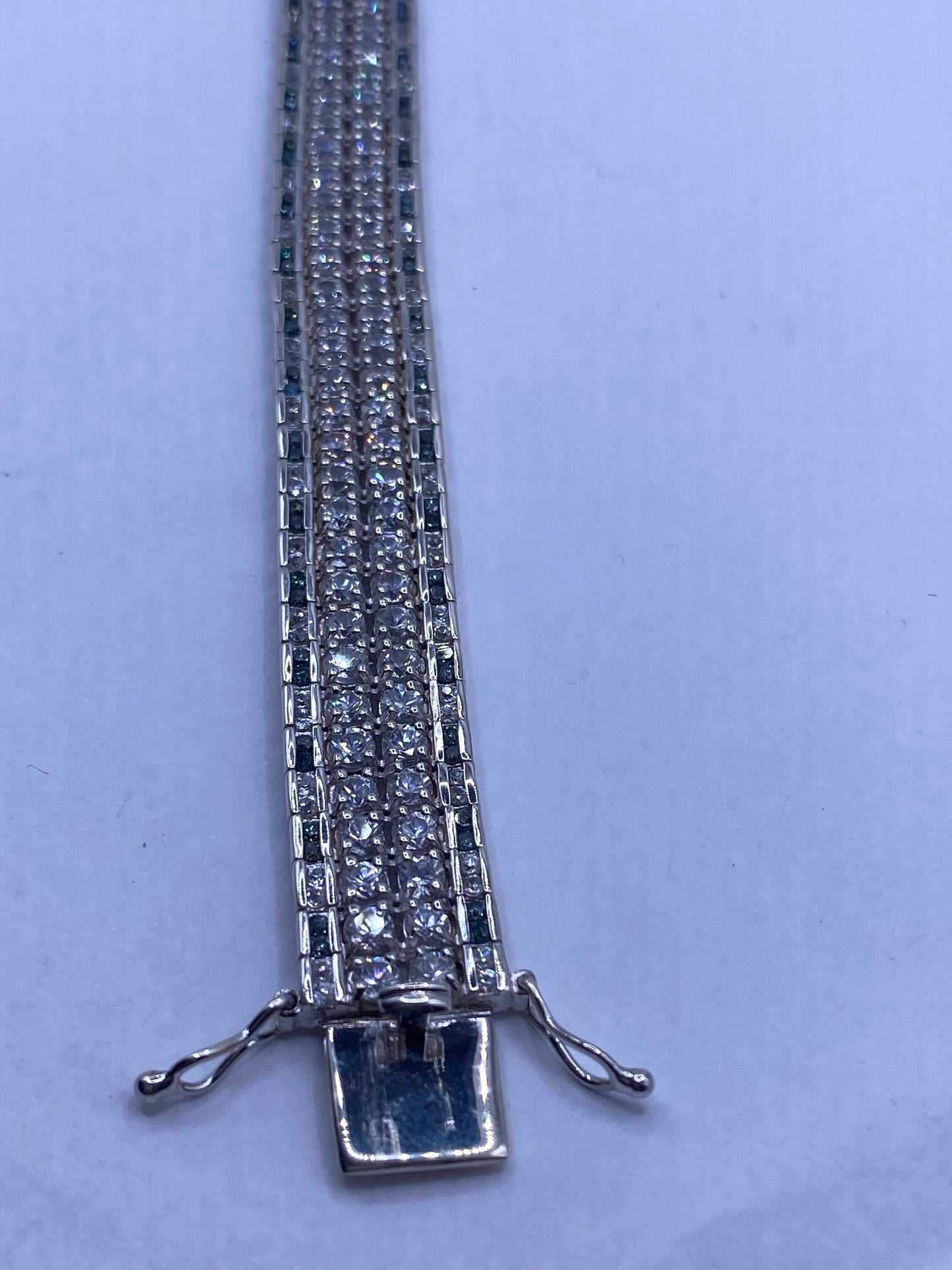 White Sapphires 925 Sterling Silver Tennis Bracelet