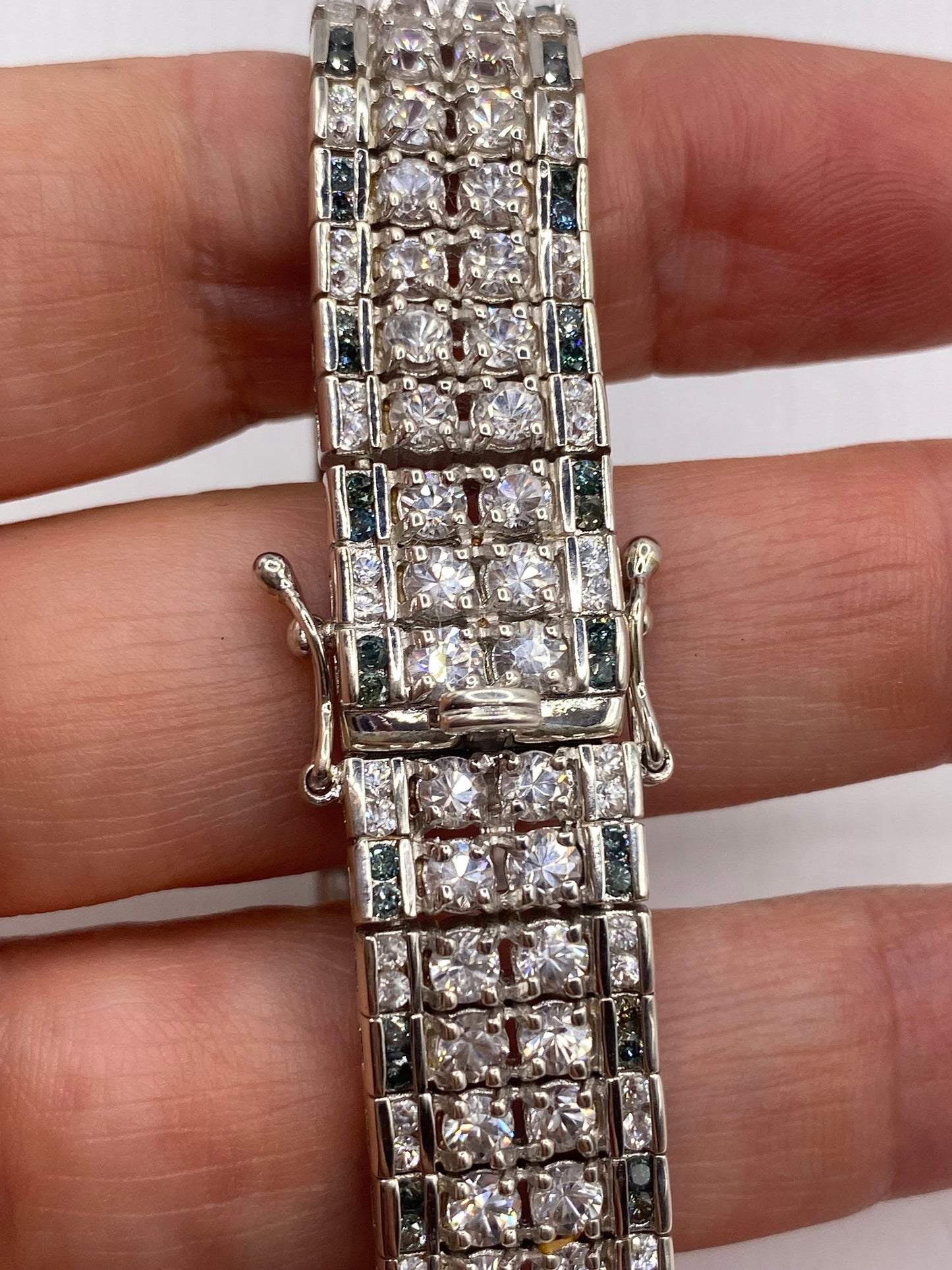 White Sapphires 925 Sterling Silver Tennis Bracelet