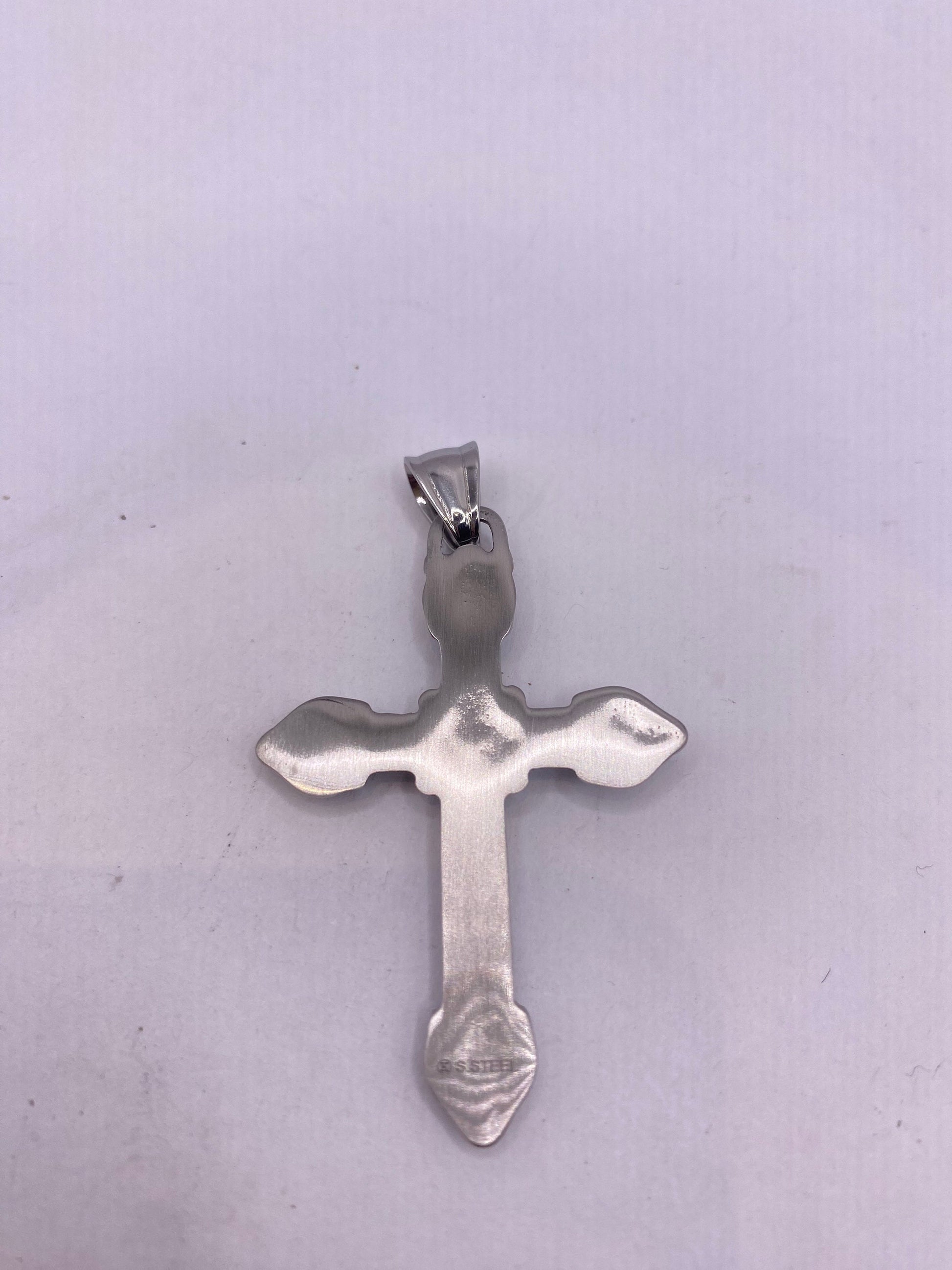 vintage Celtic Stainless Steel Cross pendant necklace