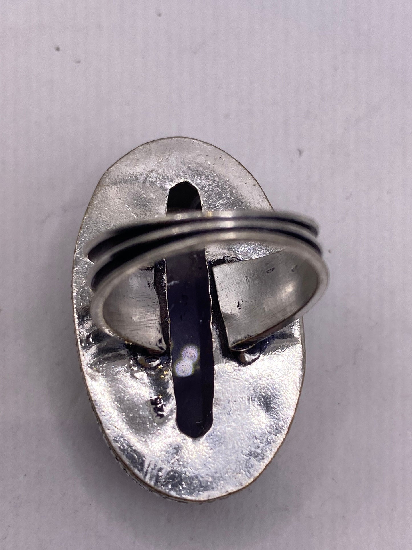 Vintage Genuine Purple Amethyst Boho Cocktail Statement Ring