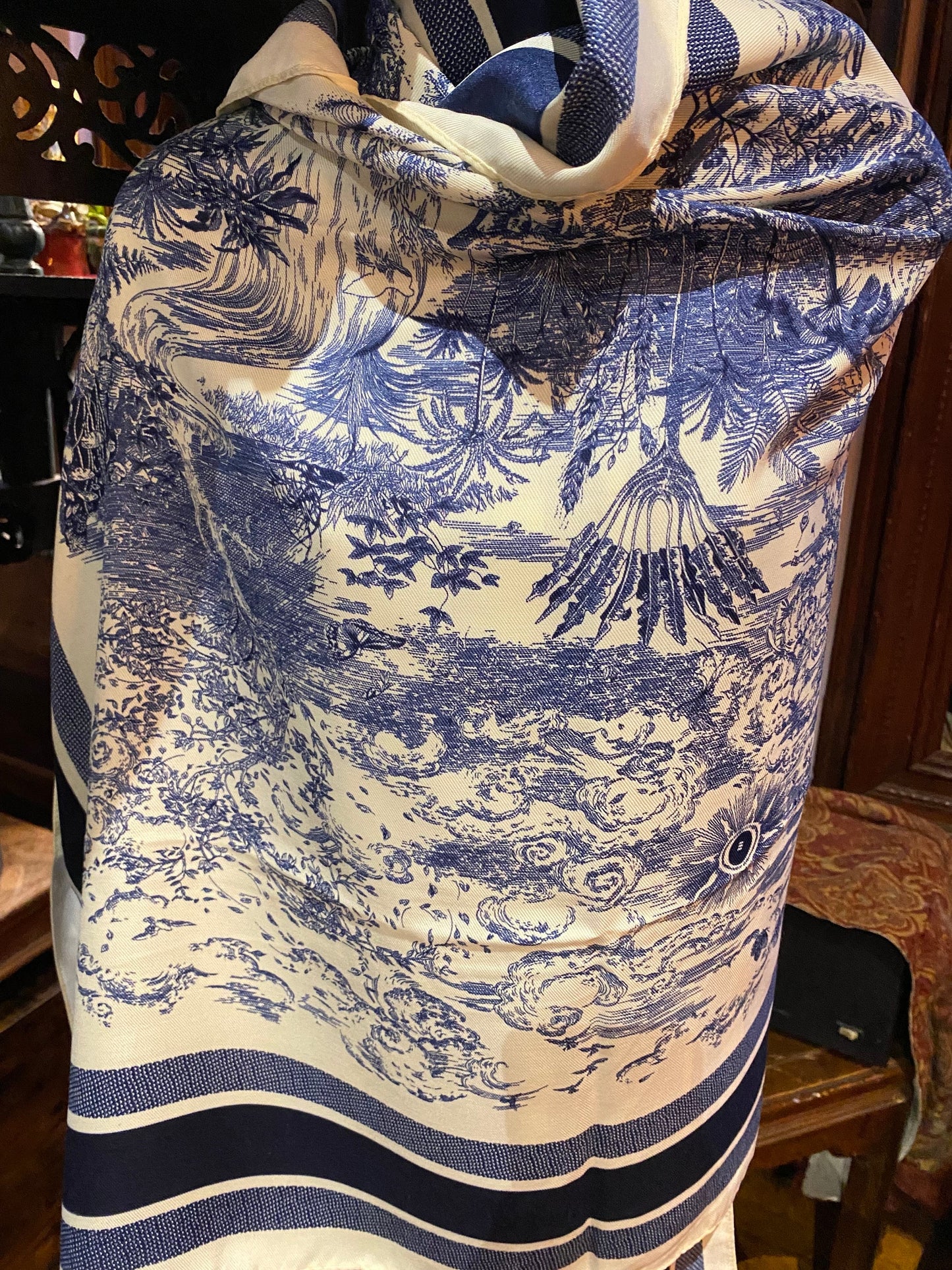 Vintage Paisley Brocade Pashmina Scarf Wrap Shawl