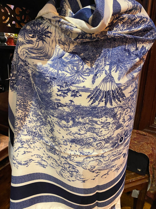 Vintage Paisley Brocade Pashmina Scarf Wrap Shawl