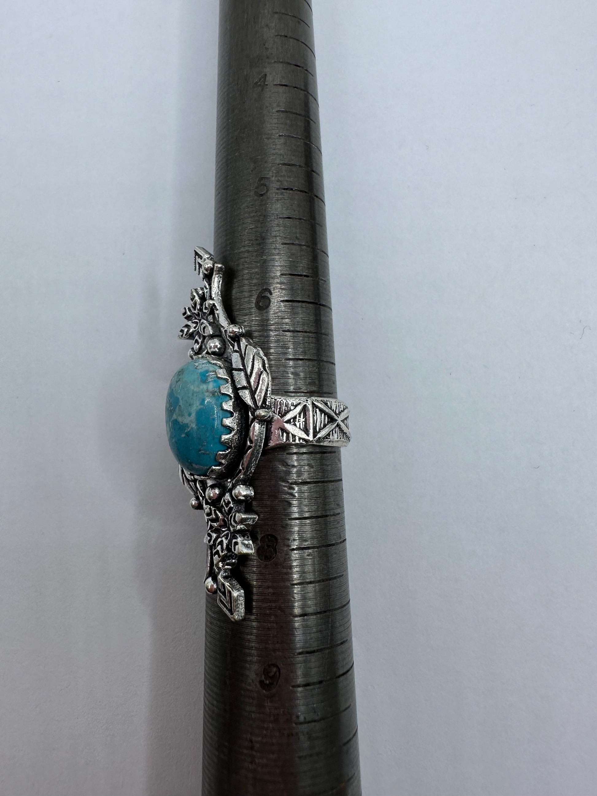 Vintage Blue Genuine Larimar Cocktail Ring