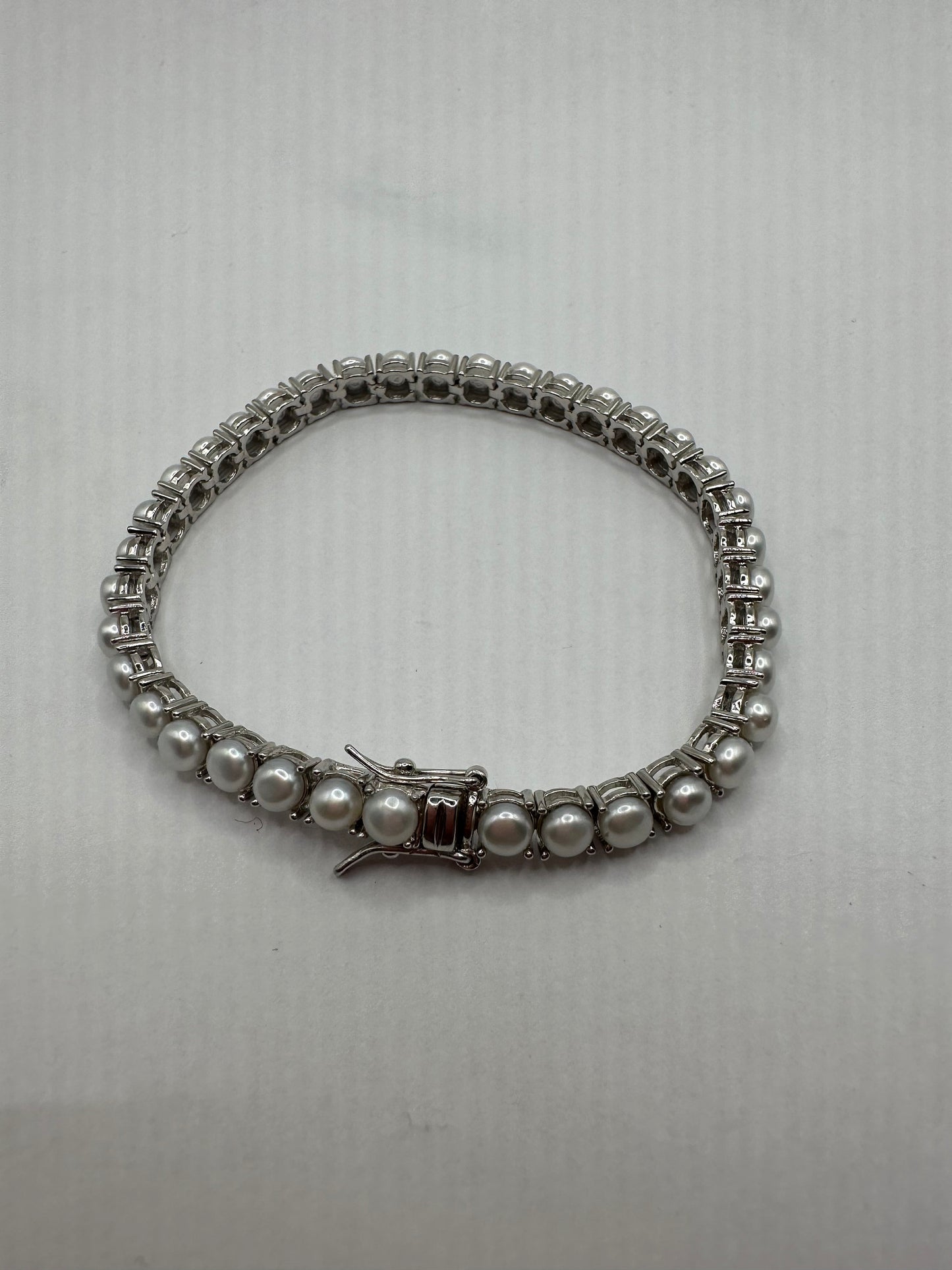 Vintage Pearl Bracelet in 925 Sterling Silver