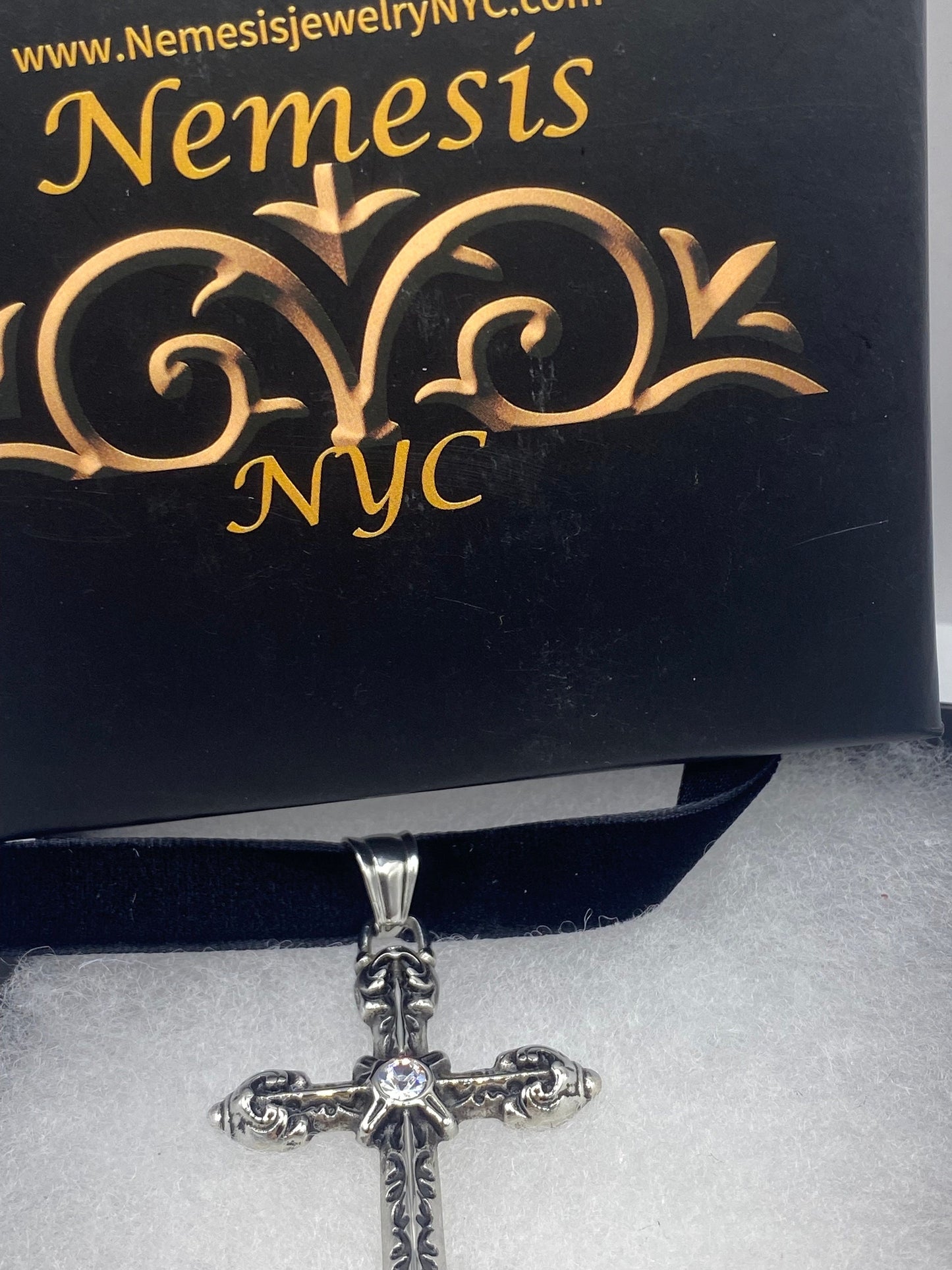 vintage Celtic Stainless Steel Cross pendant necklace