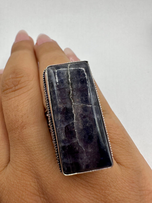 Vintage Blue Genuine Lapis Lazuli Cocktail Ring