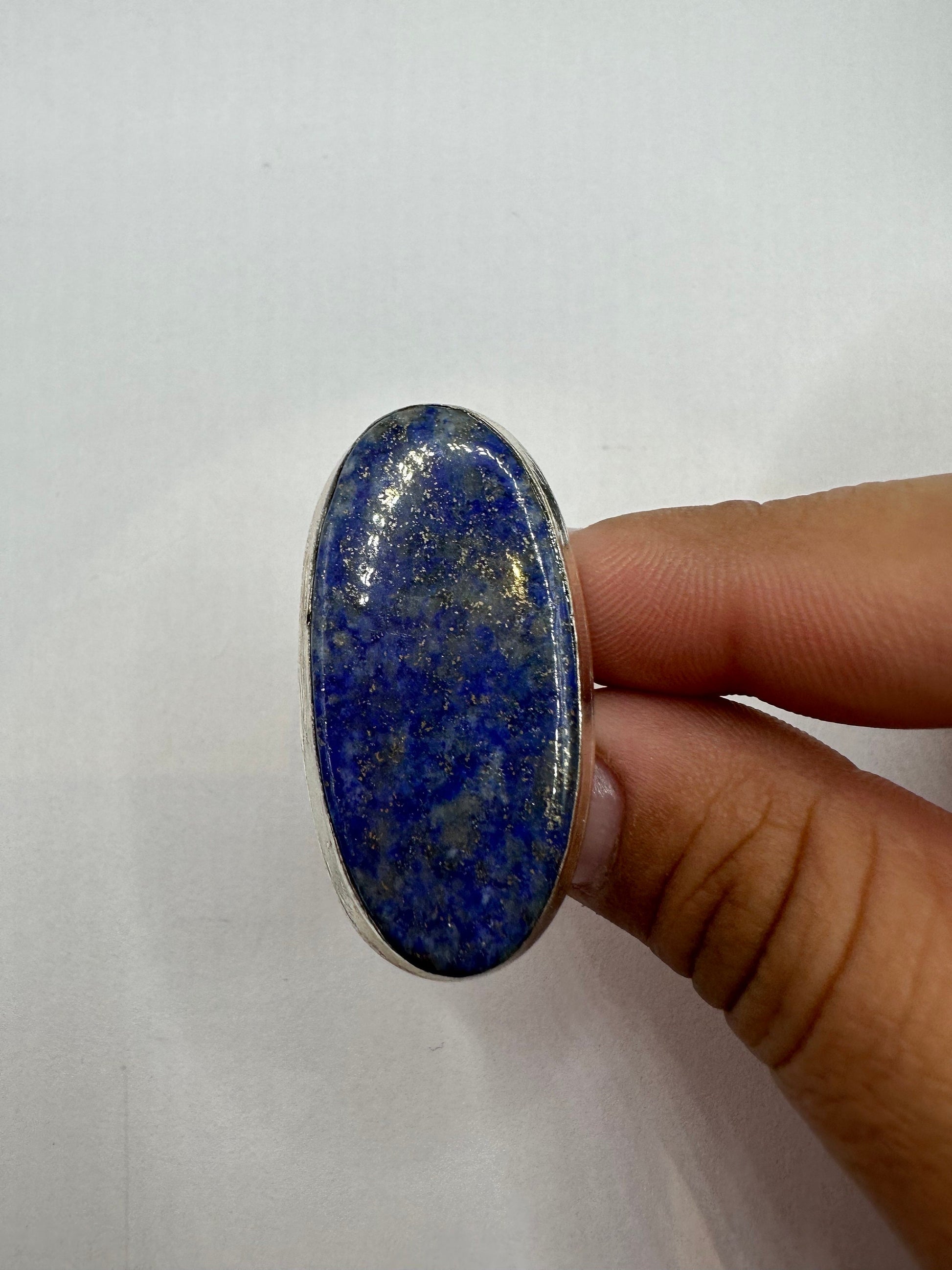 Vintage Blue Genuine Lapis Lazuli Cocktail Ring