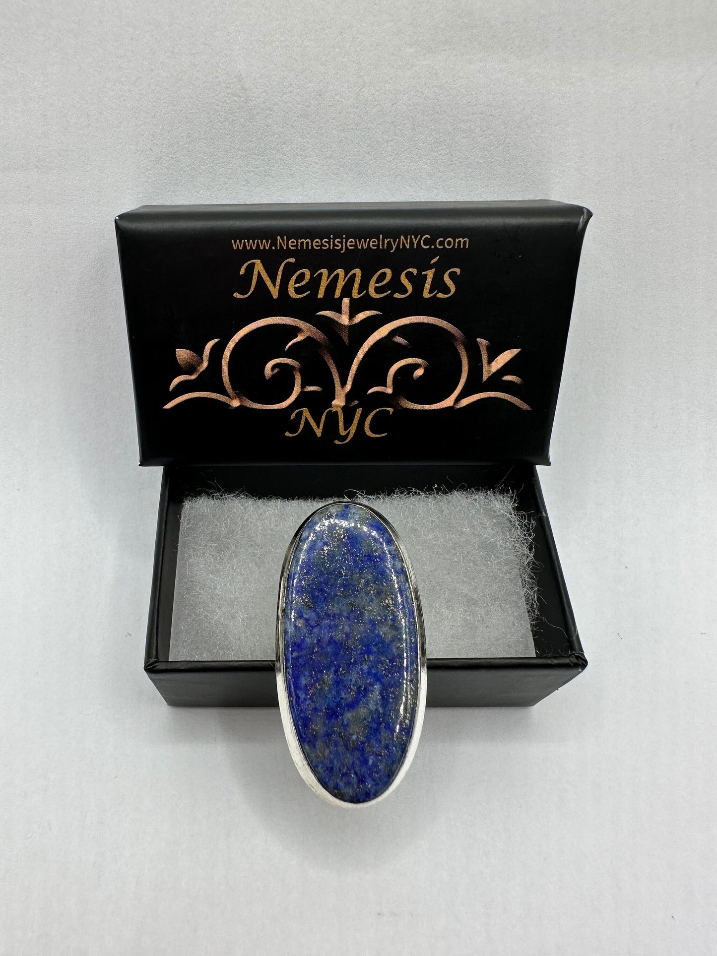 Vintage Blue Genuine Lapis Lazuli Cocktail Ring