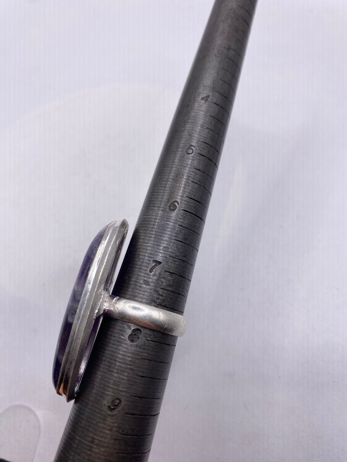 Vintage Genuine Purple Amethyst Boho Cocktail Statement Ring