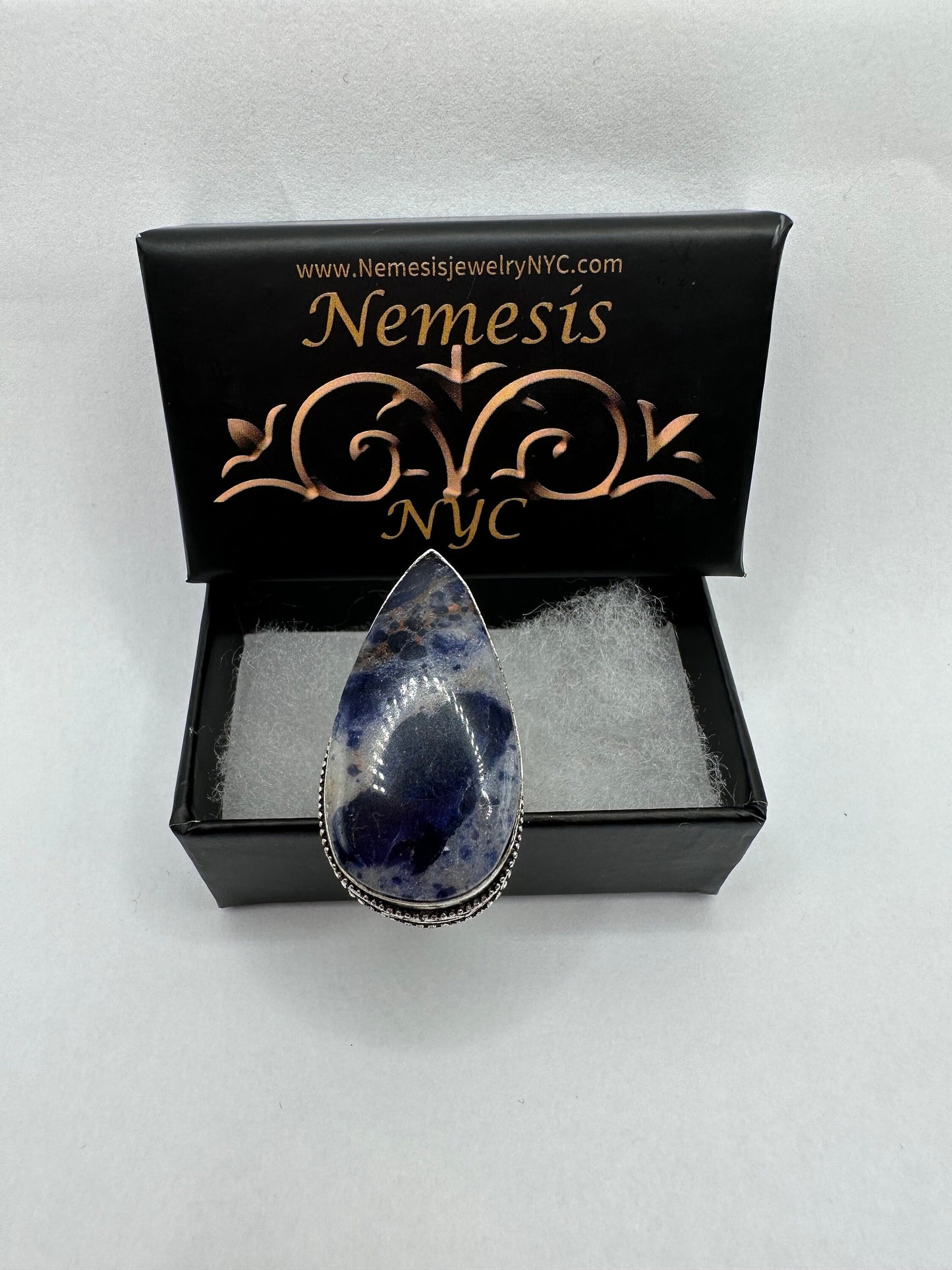 Vintage Blue Genuine Lapis Lazuli Cocktail Ring