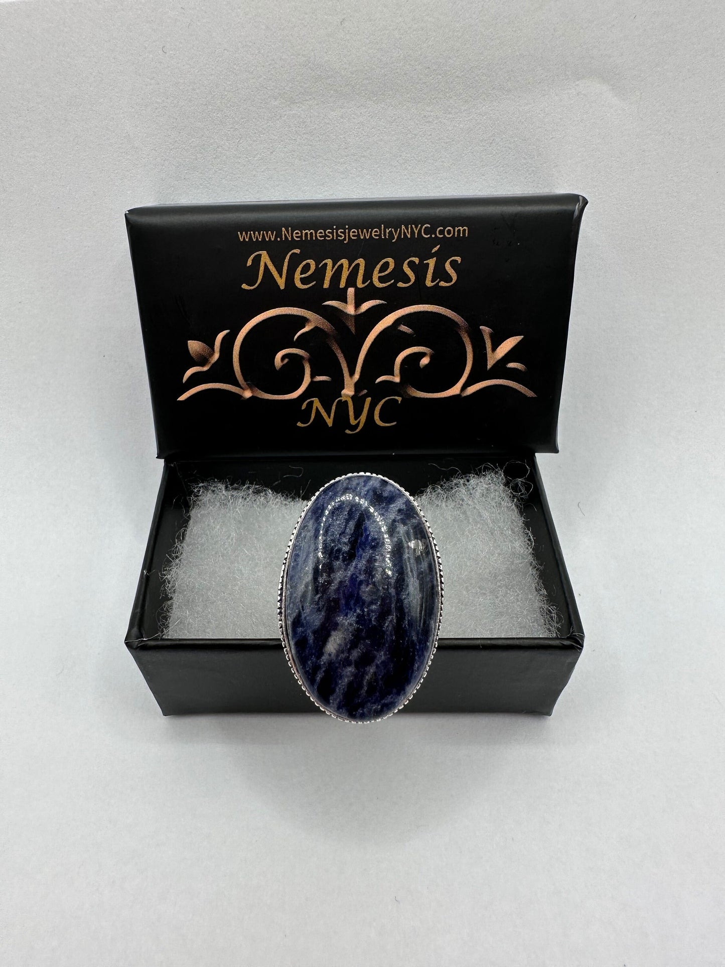 Vintage Blue Genuine Lapis Lazuli Cocktail Ring