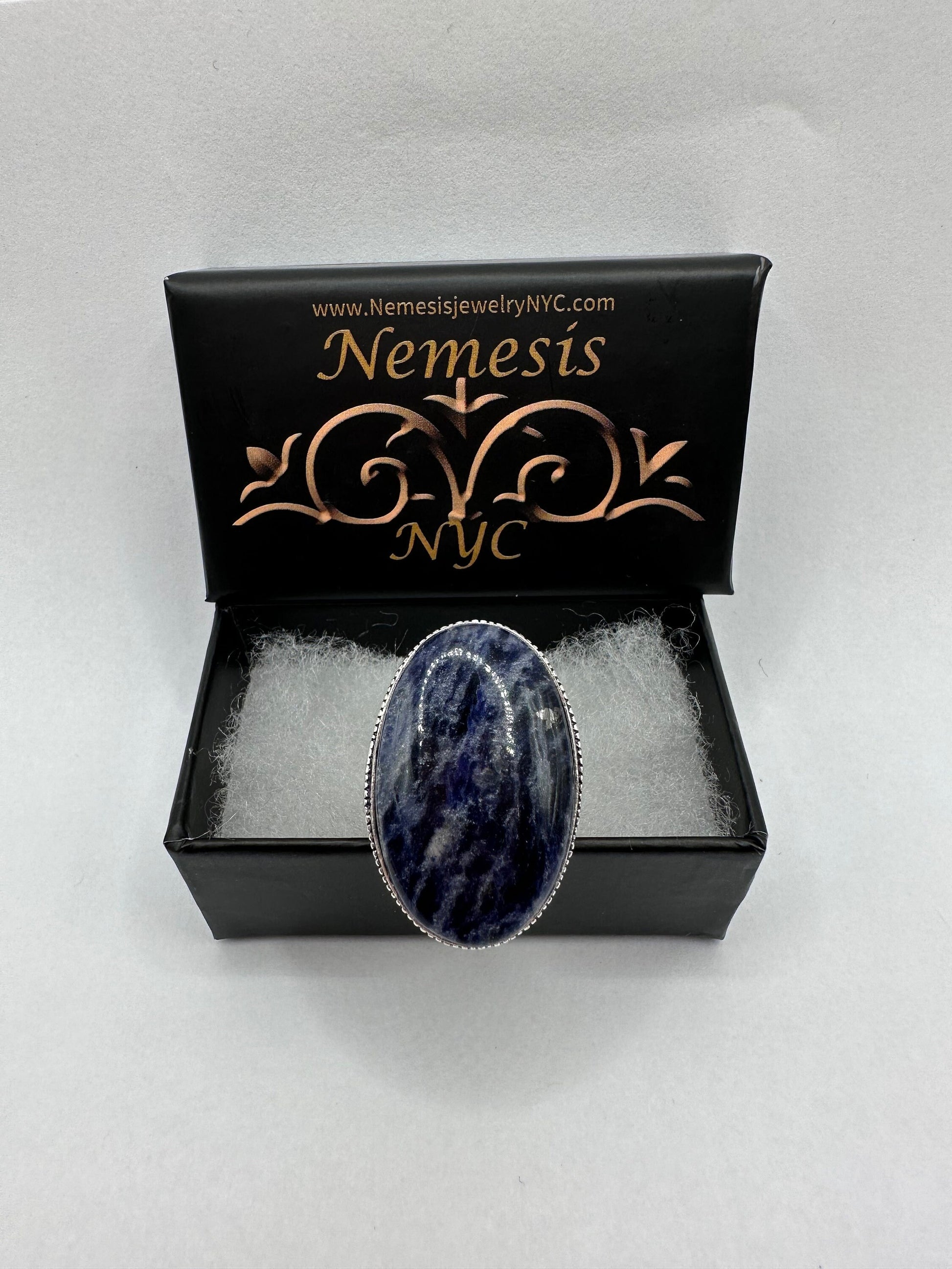 Vintage Blue Genuine Lapis Lazuli Cocktail Ring