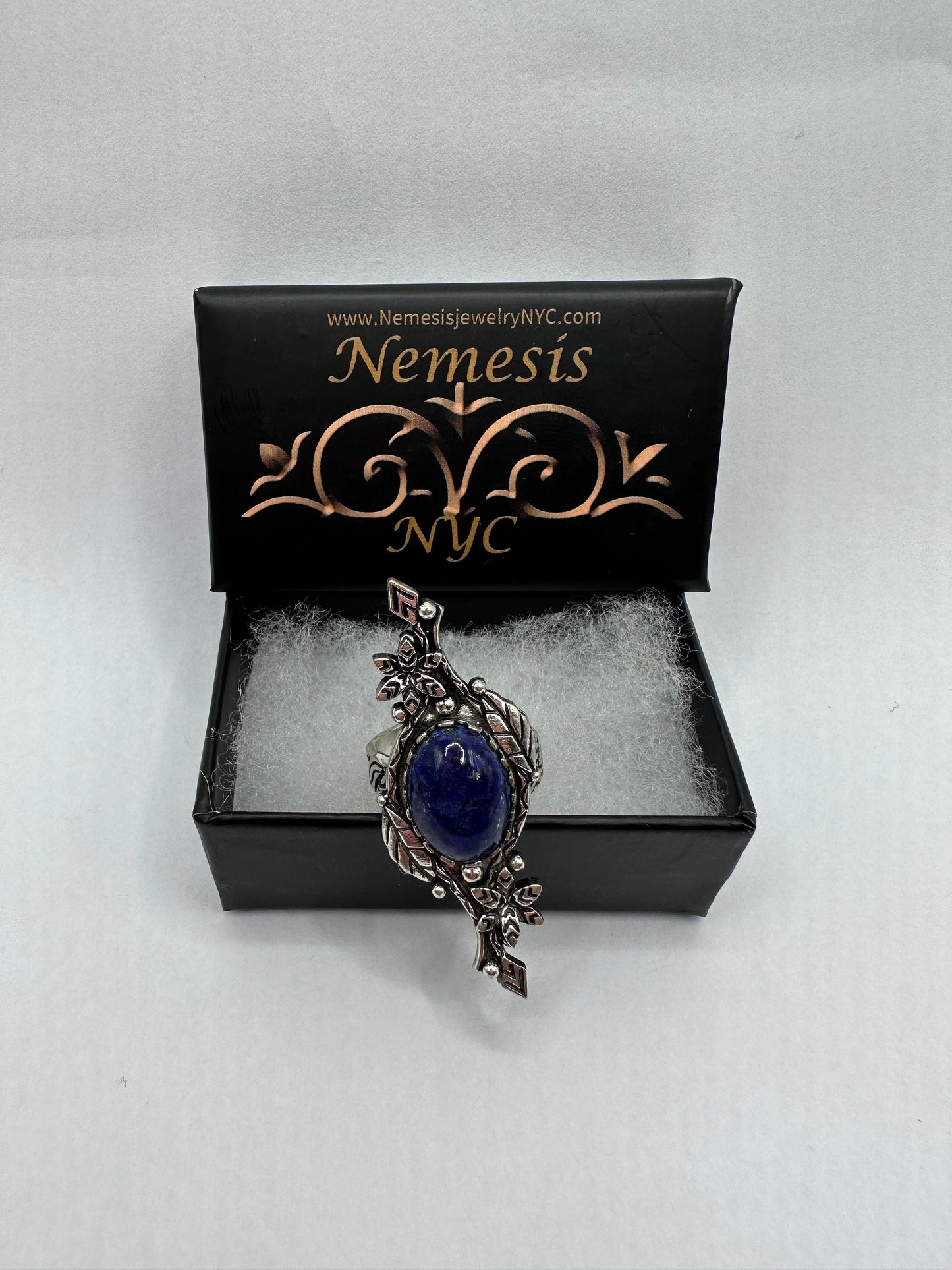 Vintage Blue Genuine Lapis Lazuli Cocktail Ring