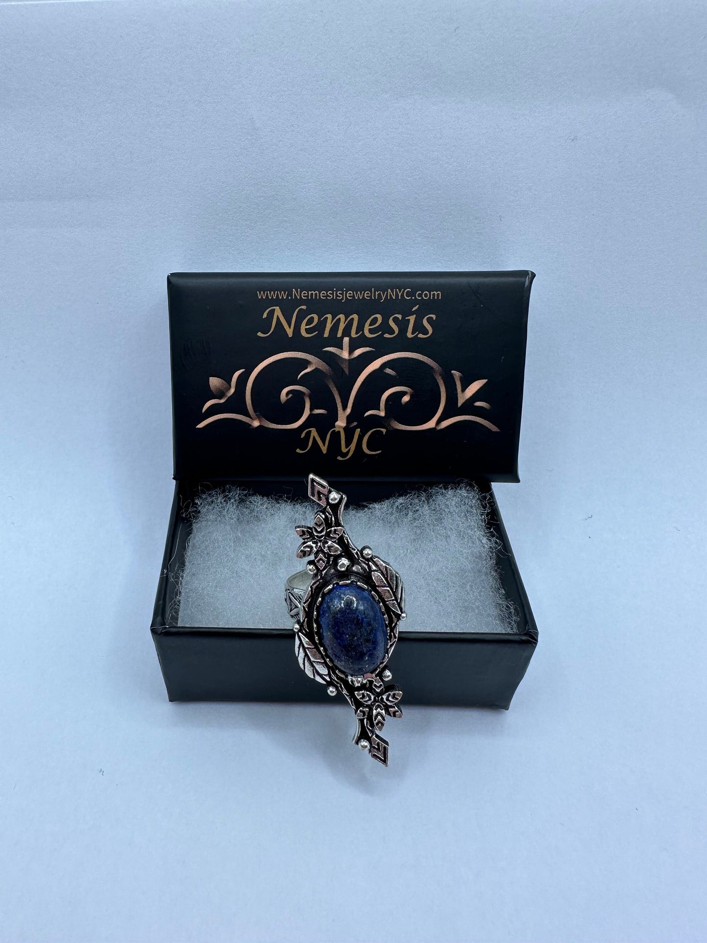 Vintage Blue Genuine Lapis Lazuli Cocktail Ring