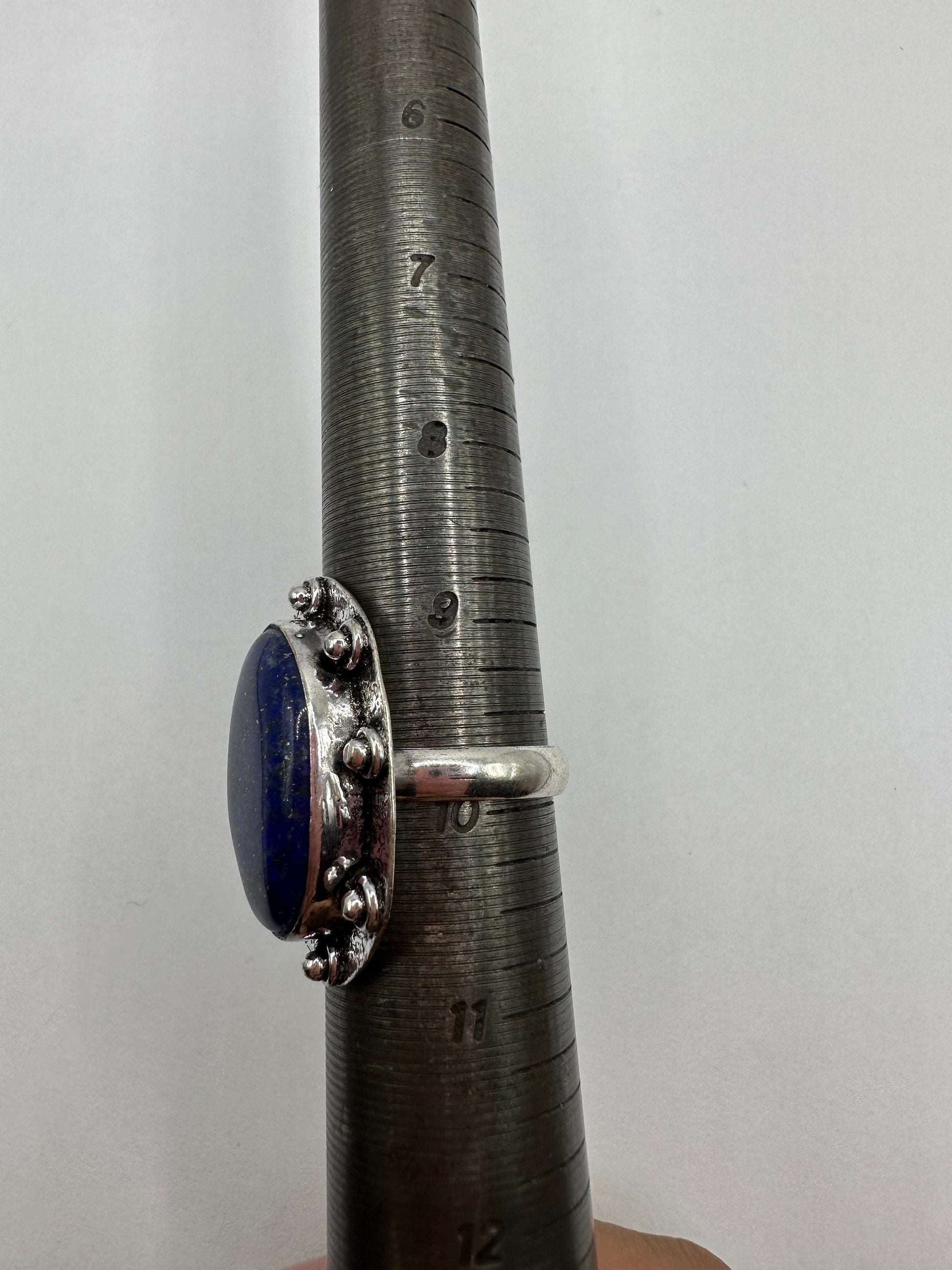 Vintage Blue Genuine Lapis Lazuli Cocktail Ring