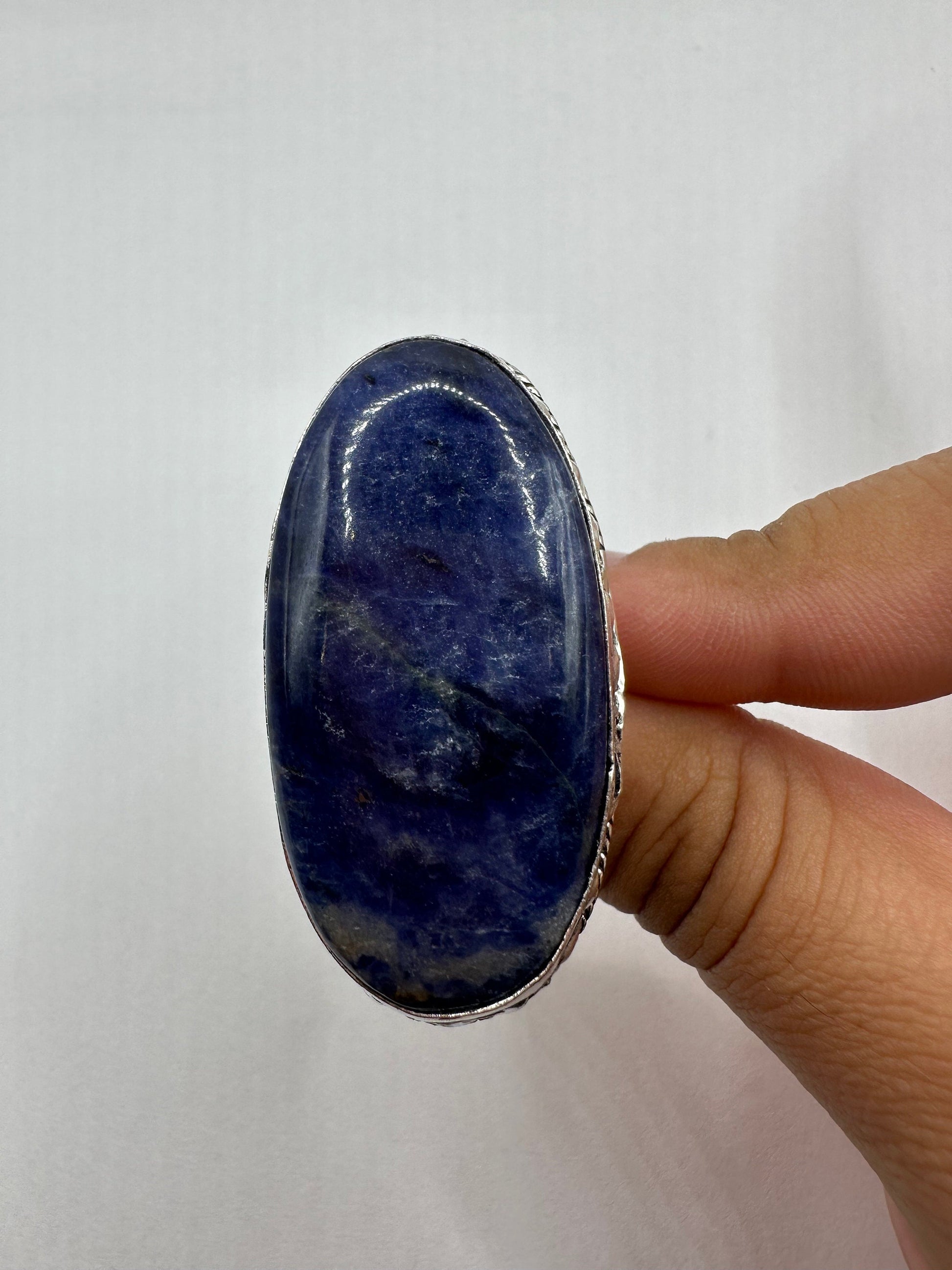 Vintage Blue Genuine Lapis Lazuli Cocktail Ring