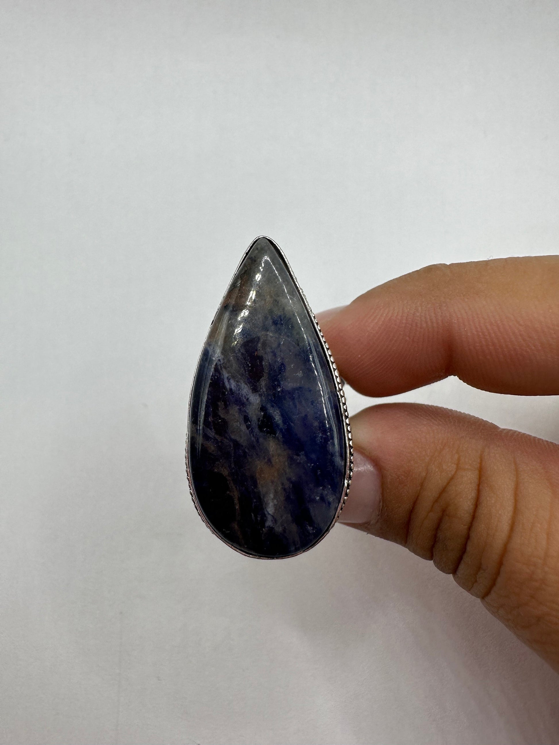 Vintage Blue Genuine Lapis Lazuli Cocktail Ring