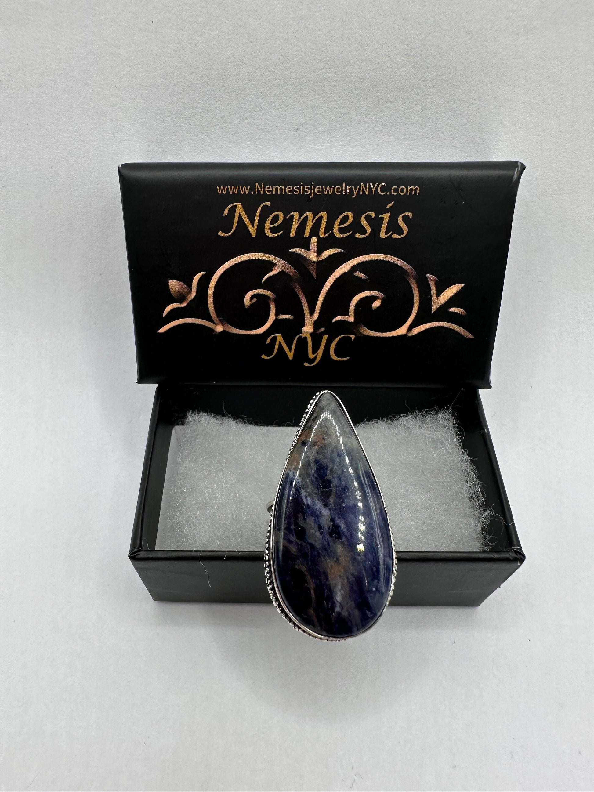 Vintage Blue Genuine Lapis Lazuli Cocktail Ring