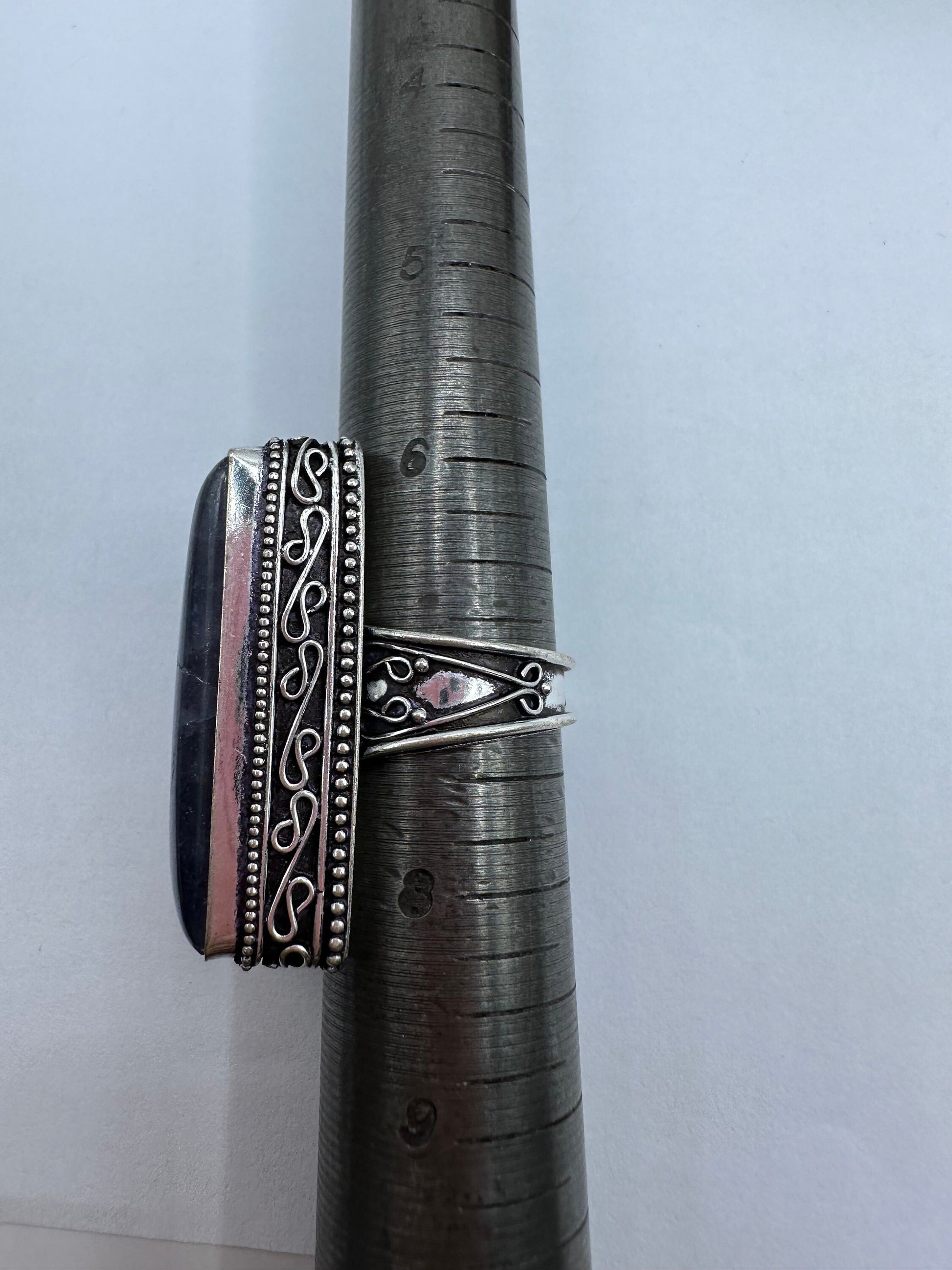 Vintage Blue Genuine Lapis Lazuli Cocktail Ring