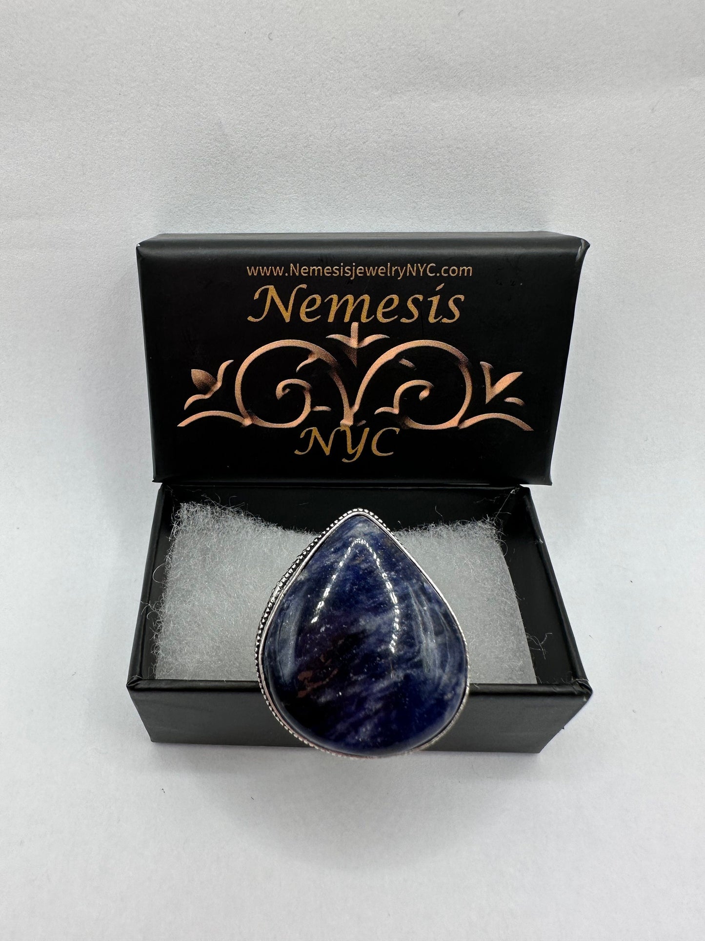 Vintage Blue Genuine Lapis Lazuli Cocktail Ring