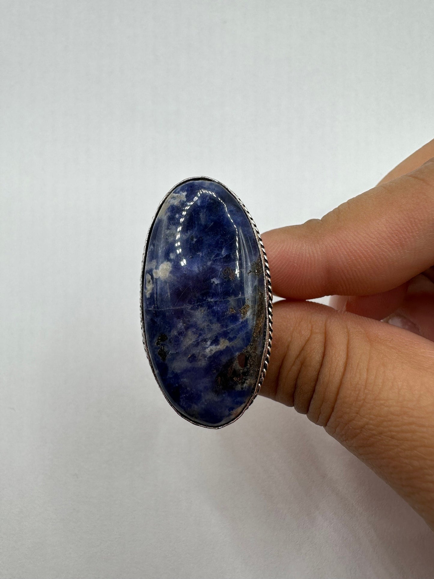 Vintage Blue Genuine Lapis Lazuli Cocktail Ring