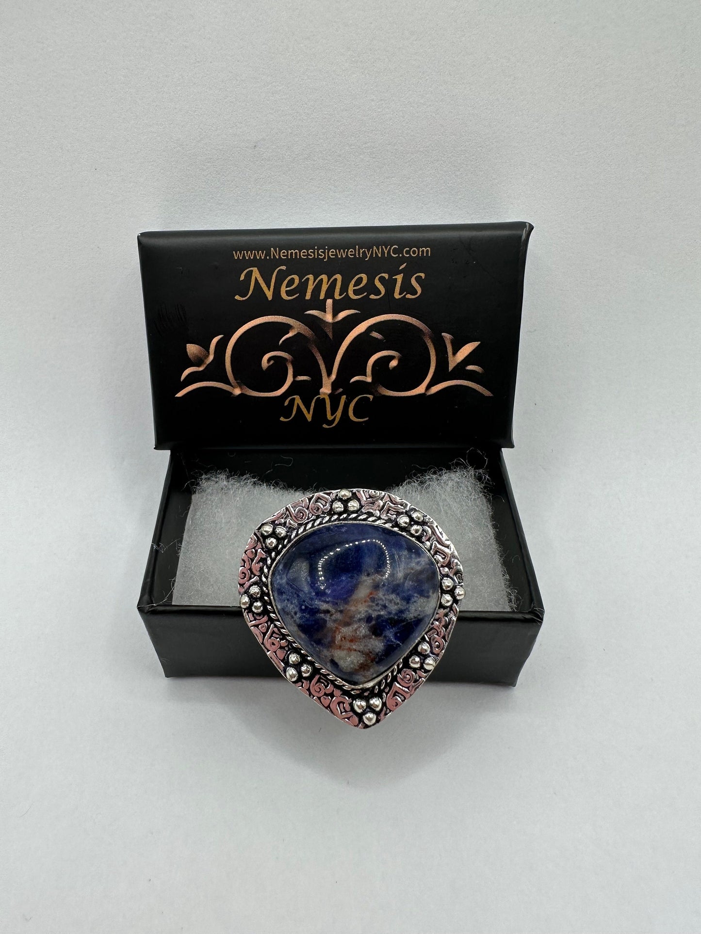 Vintage Blue Genuine Lapis Lazuli Cocktail Ring