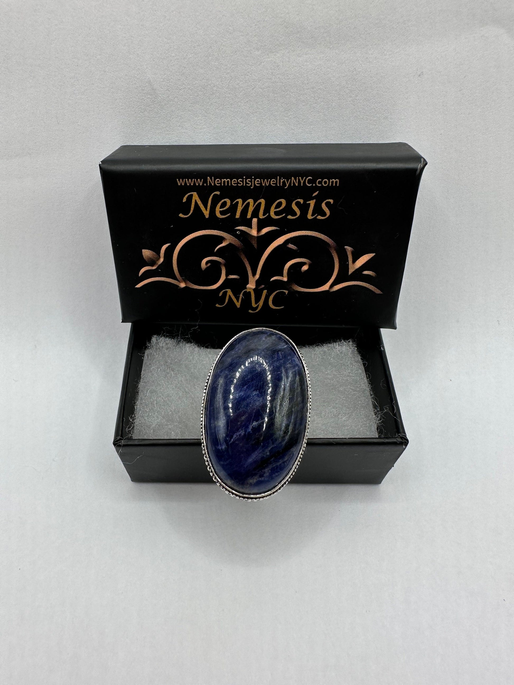 Vintage Blue Genuine Lapis Lazuli Cocktail Ring