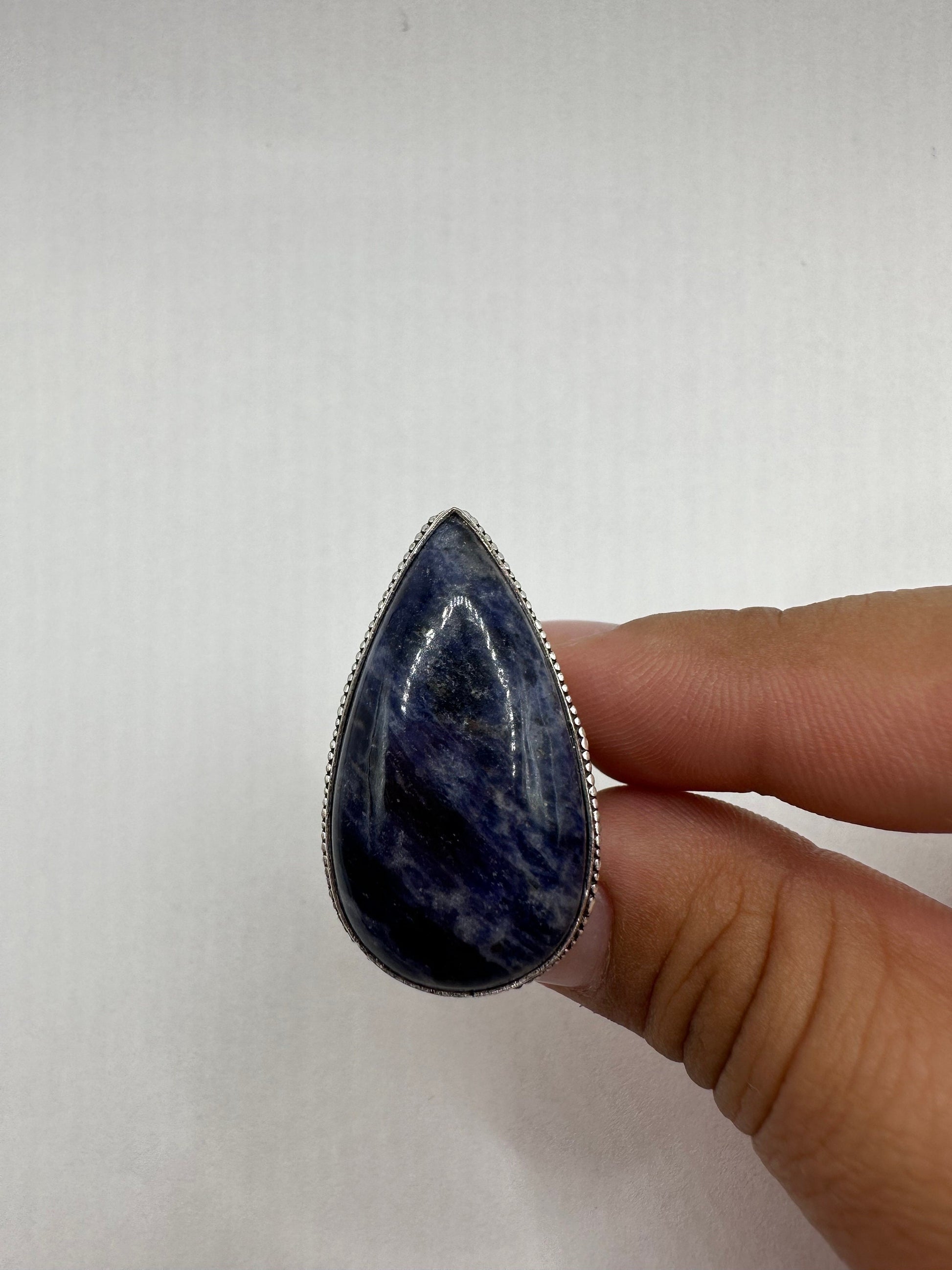 Vintage Blue Genuine Lapis Lazuli Cocktail Ring