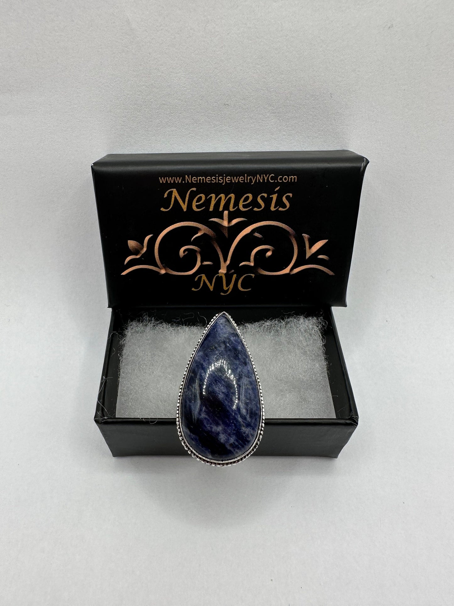 Vintage Blue Genuine Lapis Lazuli Cocktail Ring