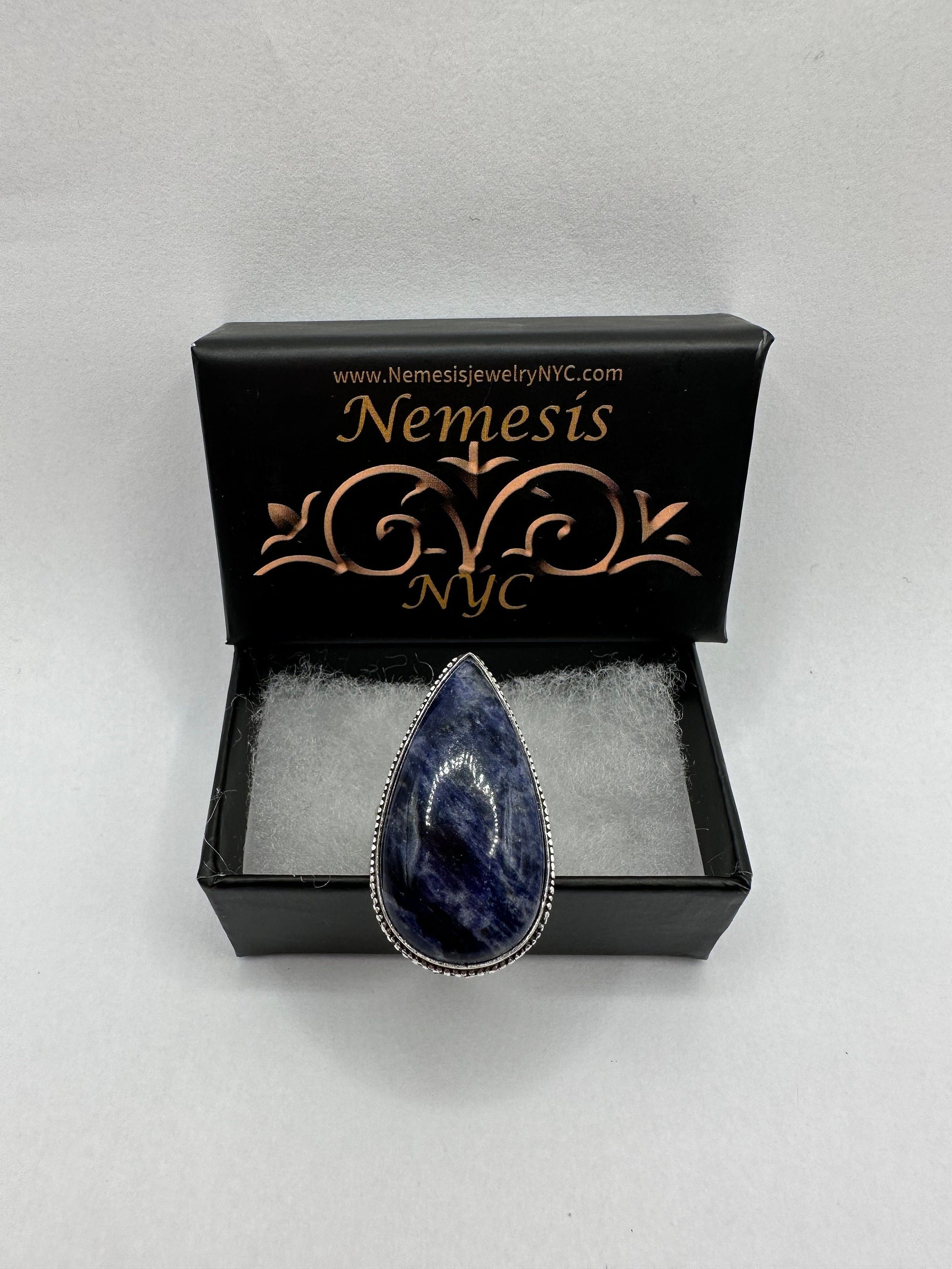 Vintage Blue Genuine Lapis Lazuli Cocktail Ring