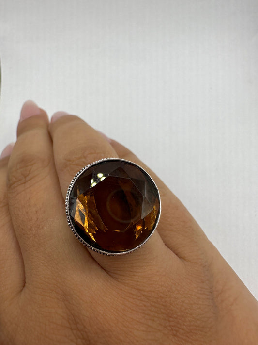 Vintage Smoky and Blue Topaz Cocktail Statement Ring
