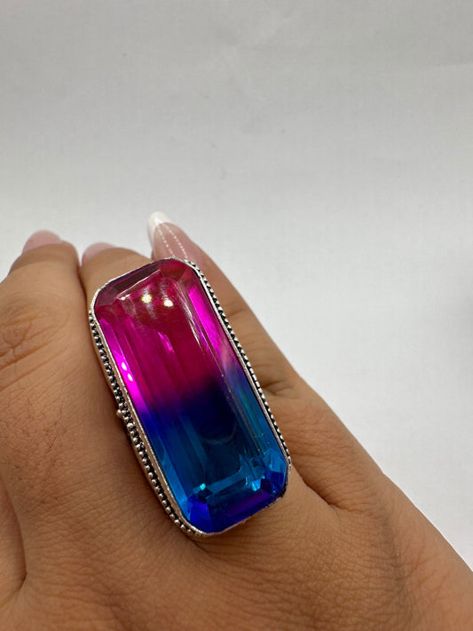 Vintage Shaded Ombré Vintage Art Glass Ring