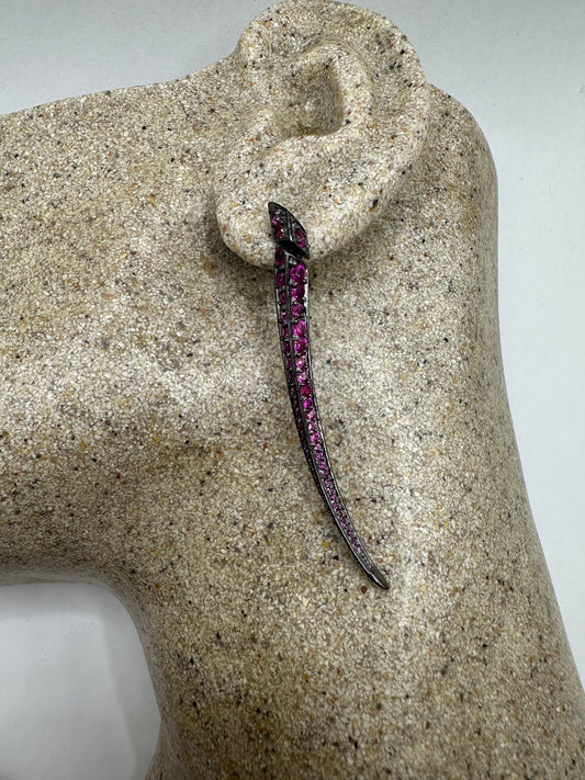 Vintage pink Tourmaline 925 Sterling Silver Dangle Earrings