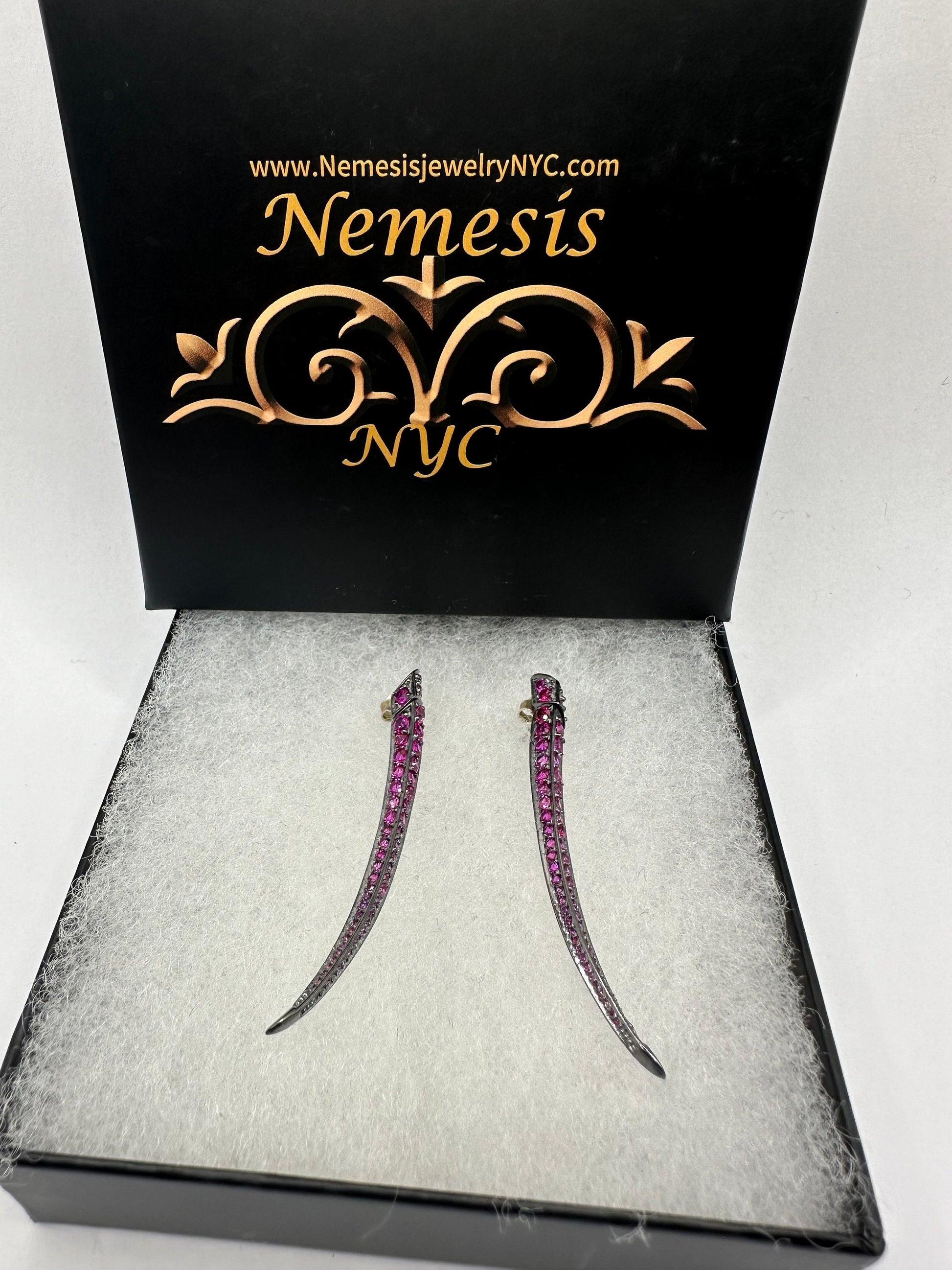 Vintage pink Tourmaline 925 Sterling Silver Dangle Earrings
