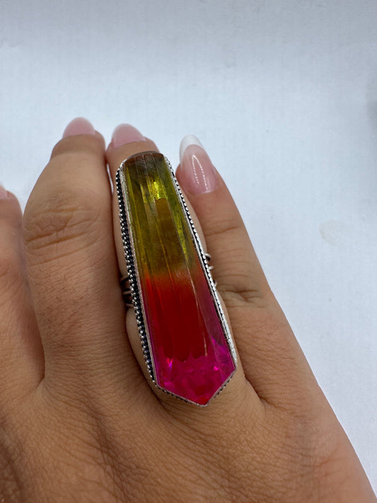 Vintage Shaded Ombré Vintage Art Glass Ring