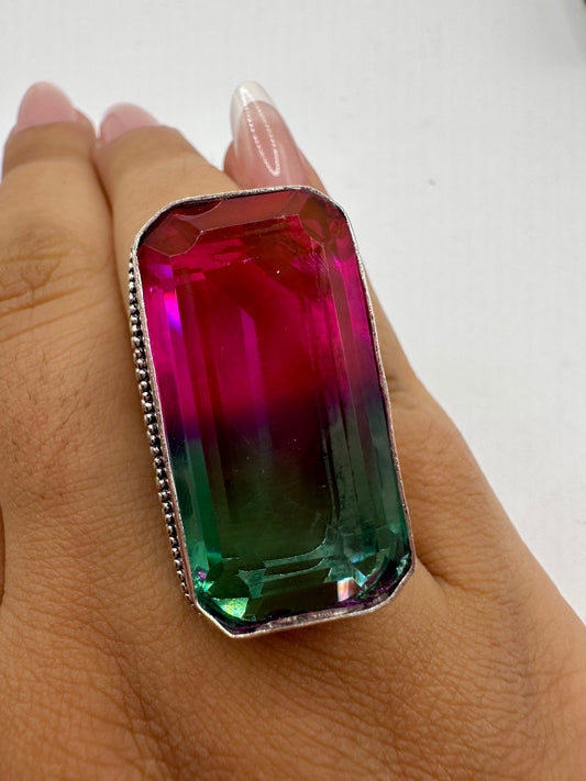 Vintage Shaded Ombré Vintage Art Glass Ring