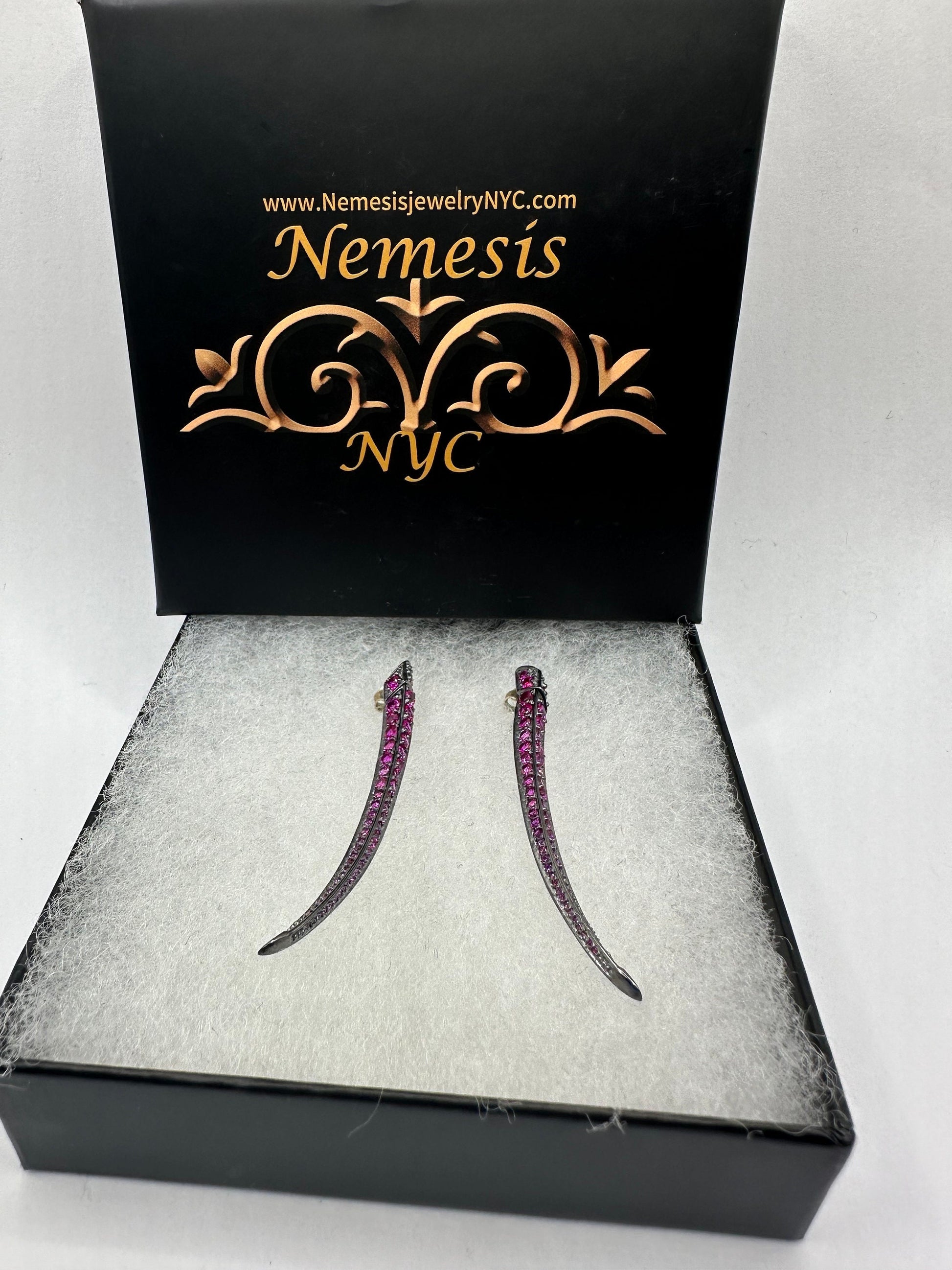 Vintage pink Tourmaline 925 Sterling Silver Dangle Earrings