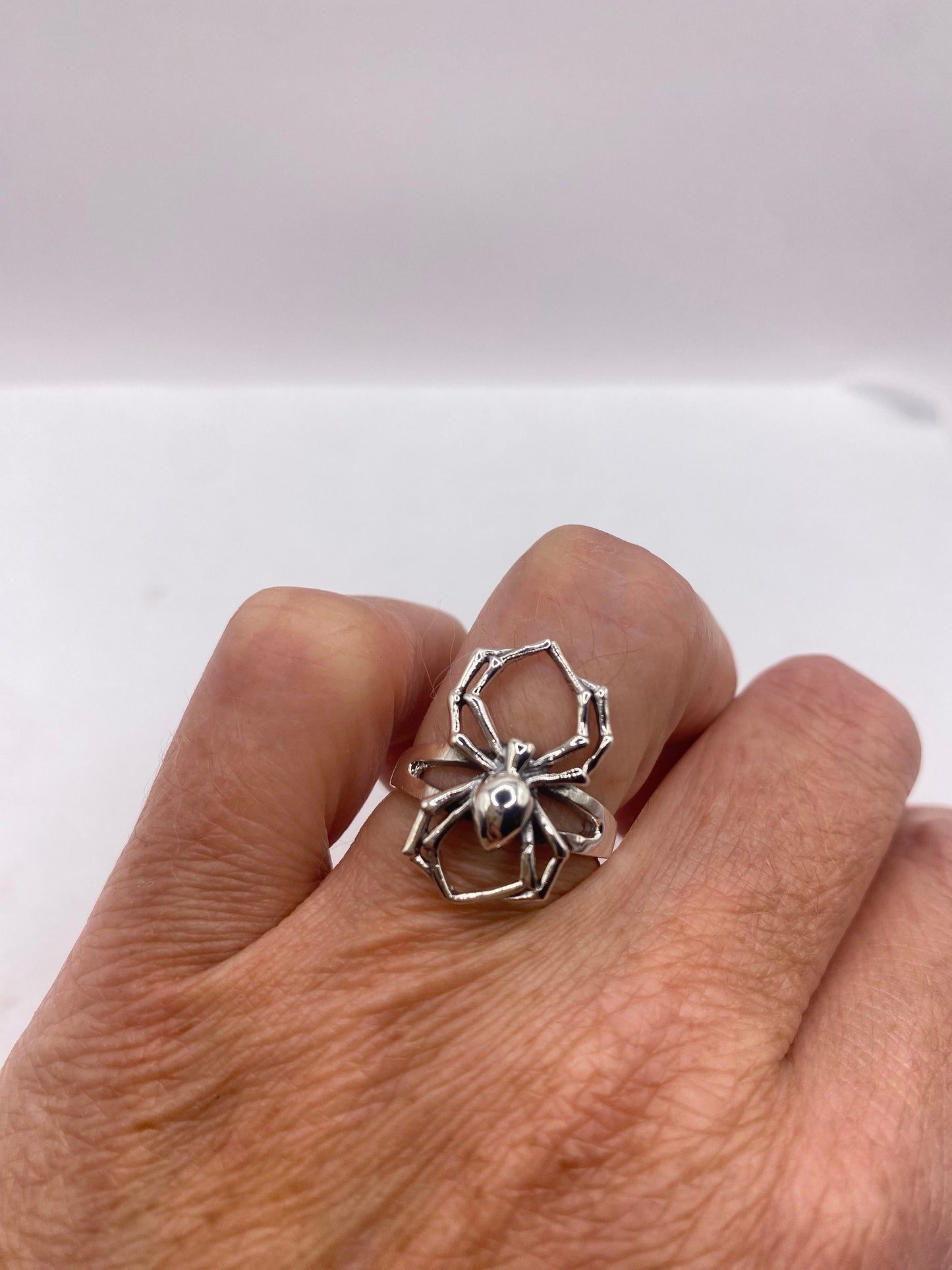 Vintage Spider Ring 925 Sterling Silver