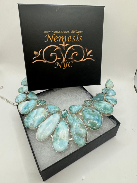 Vintage Blue Larimar Necklace Choker