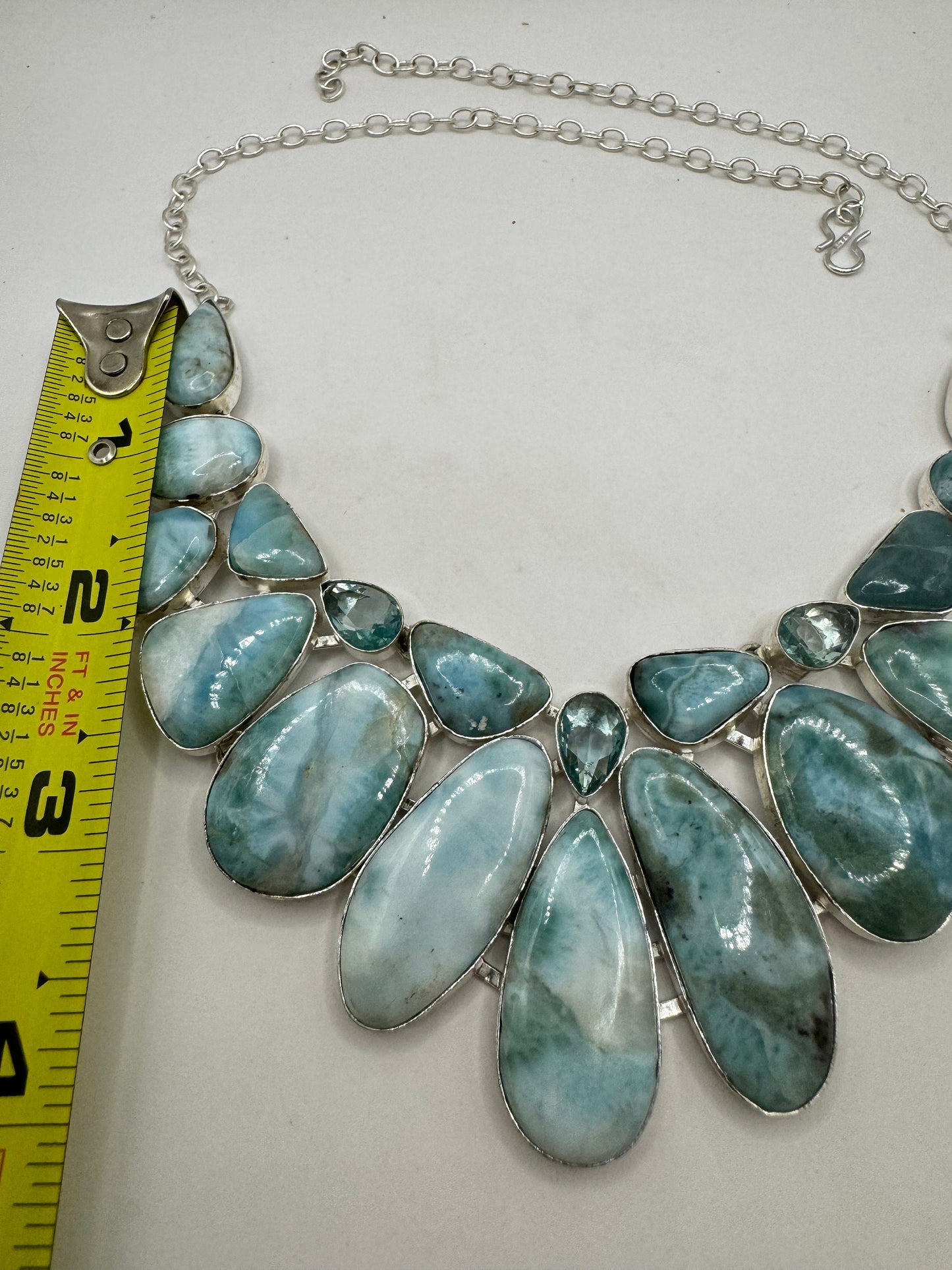 Vintage Blue Larimar Necklace Choker